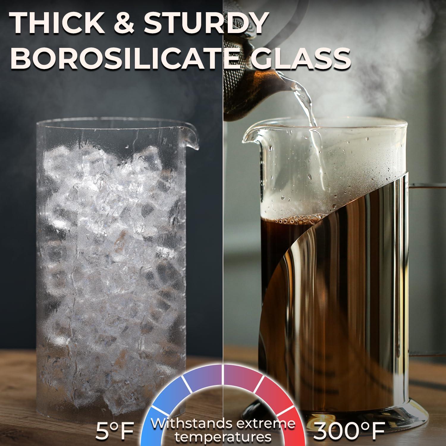 Cafetera Prensa Francesa Acero Inoxidable Café Du Château 1000ml