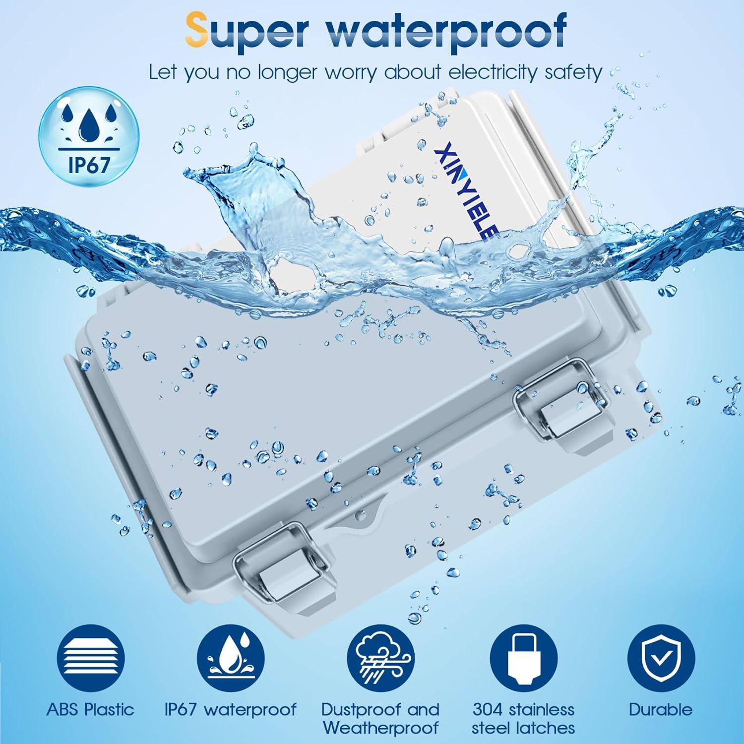 Caja de Conexiones Eléctricas Impermeable XINYIELE 15x10x7 cm
