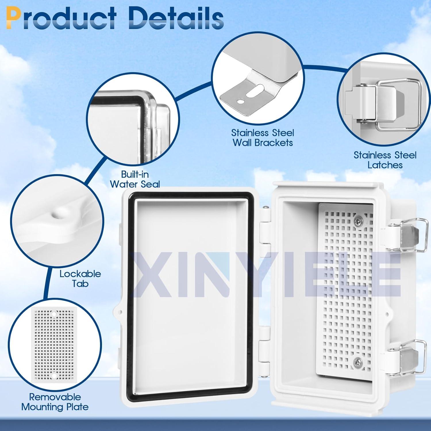 Caja de Conexiones Eléctricas Impermeable XINYIELE 15x10x7 cm