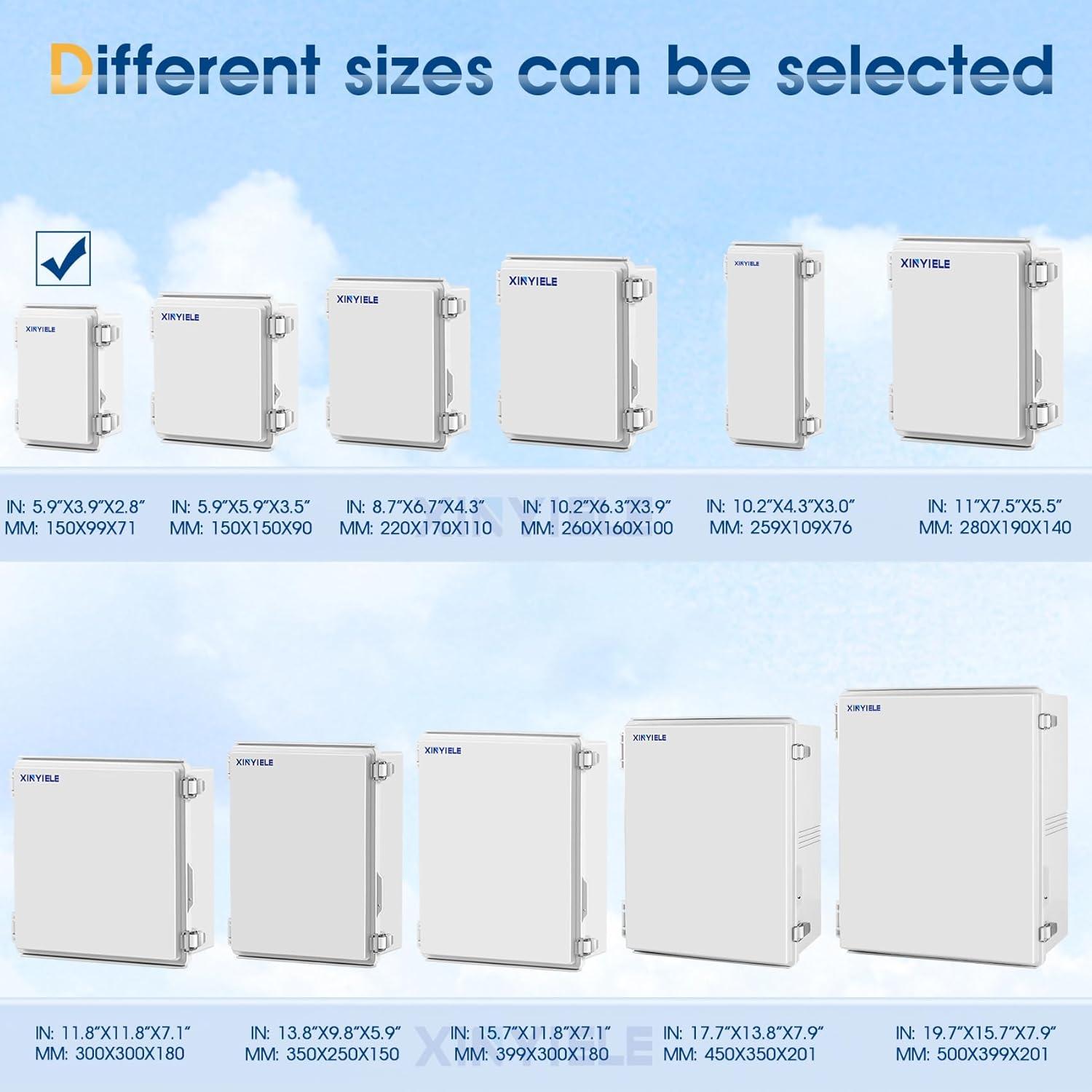 Caja de Conexiones Eléctricas Impermeable XINYIELE 15x10x7 cm