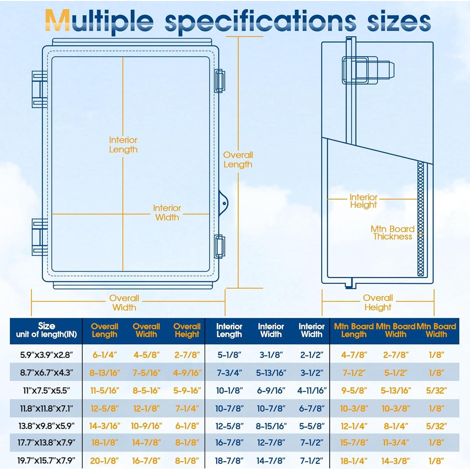 Caja de Conexiones Eléctricas Impermeable XINYIELE 15x10x7 cm