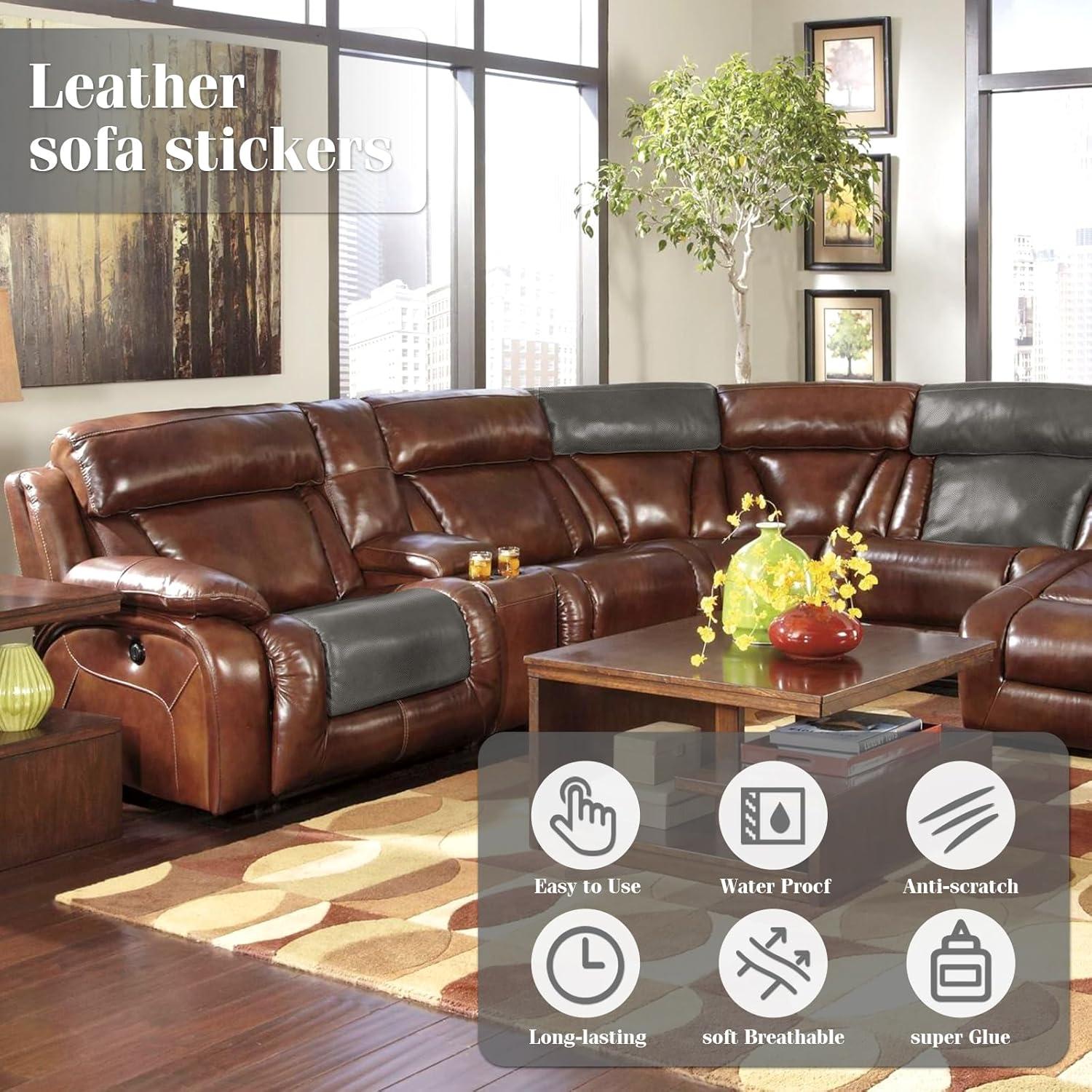 Kit de Reparación de Cuero CHEIGHY 43x200 cm Autoadhesivo Gris