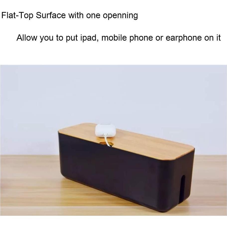 Cable Management Box| Power Stripe Organizer|Cord Organizer Box| Hide and Conceal Power Strips and Electrical Cords from TVs, Computers, and Desks| Keep Pets Safe