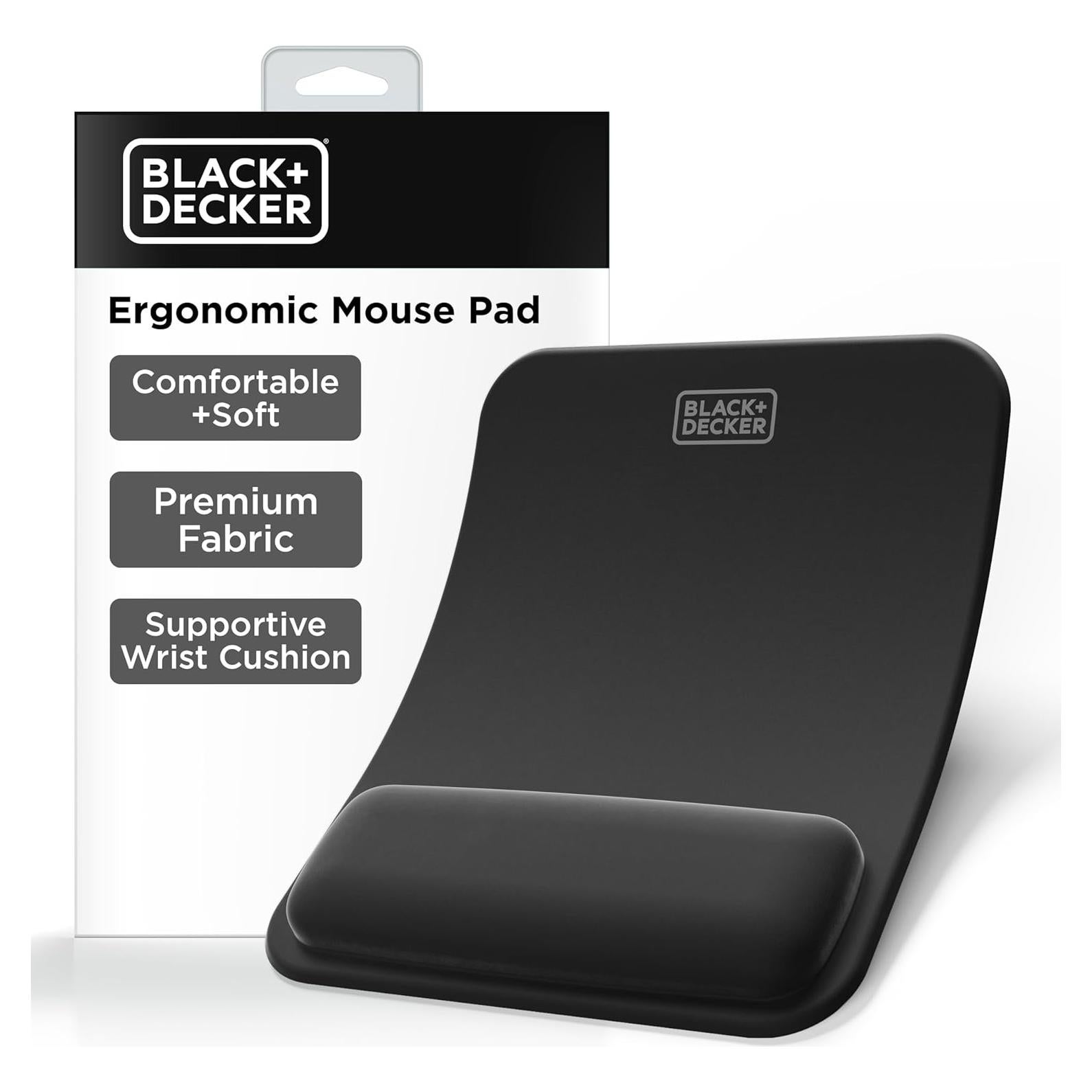 Alfombrilla Ergonómica BLACK+DECKER con Soporte para Muñeca