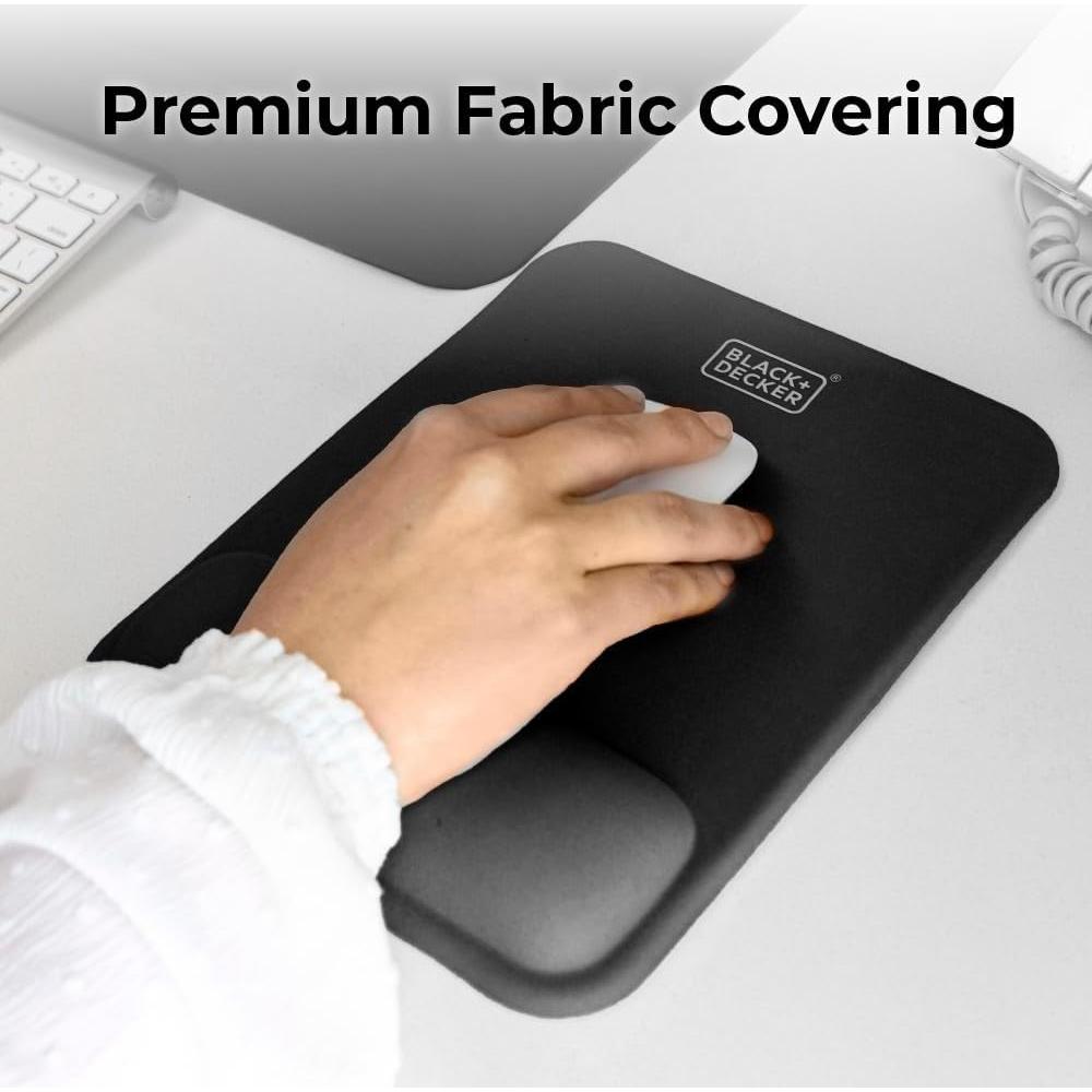 Alfombrilla Ergonómica BLACK+DECKER con Soporte para Muñeca