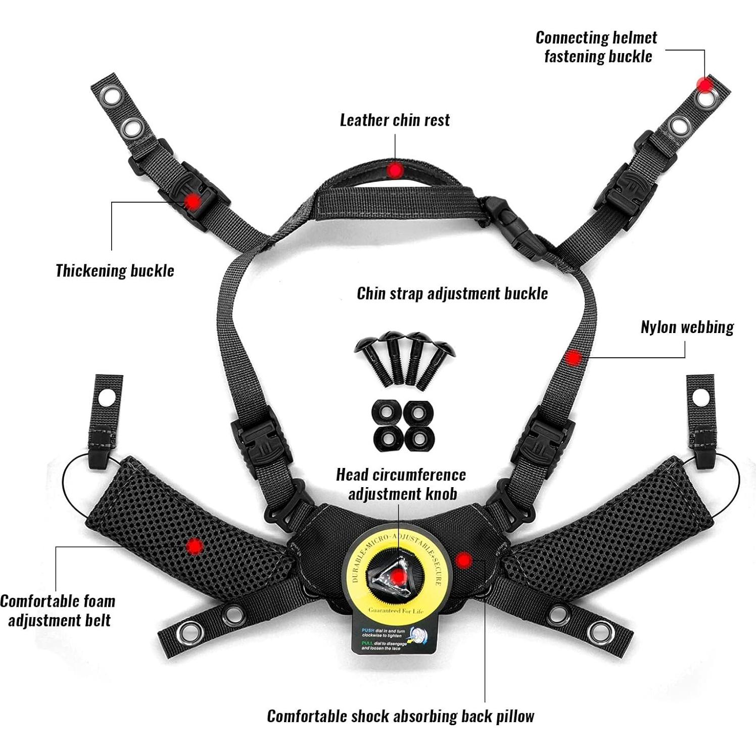 Correa de Barbilla Ajustable Yzpacc para Casco Táctico