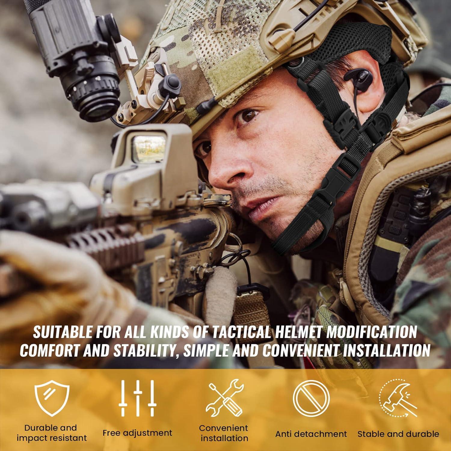 Correa de Barbilla Ajustable Yzpacc para Casco Táctico