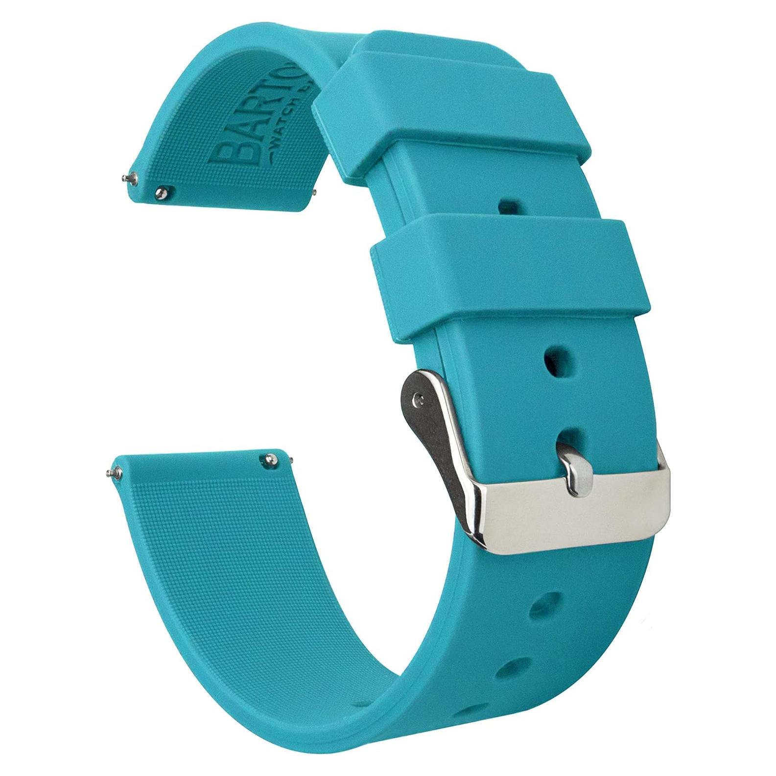 Correa de Reloj Barton Silicona Suave 16mm Azul Aqua