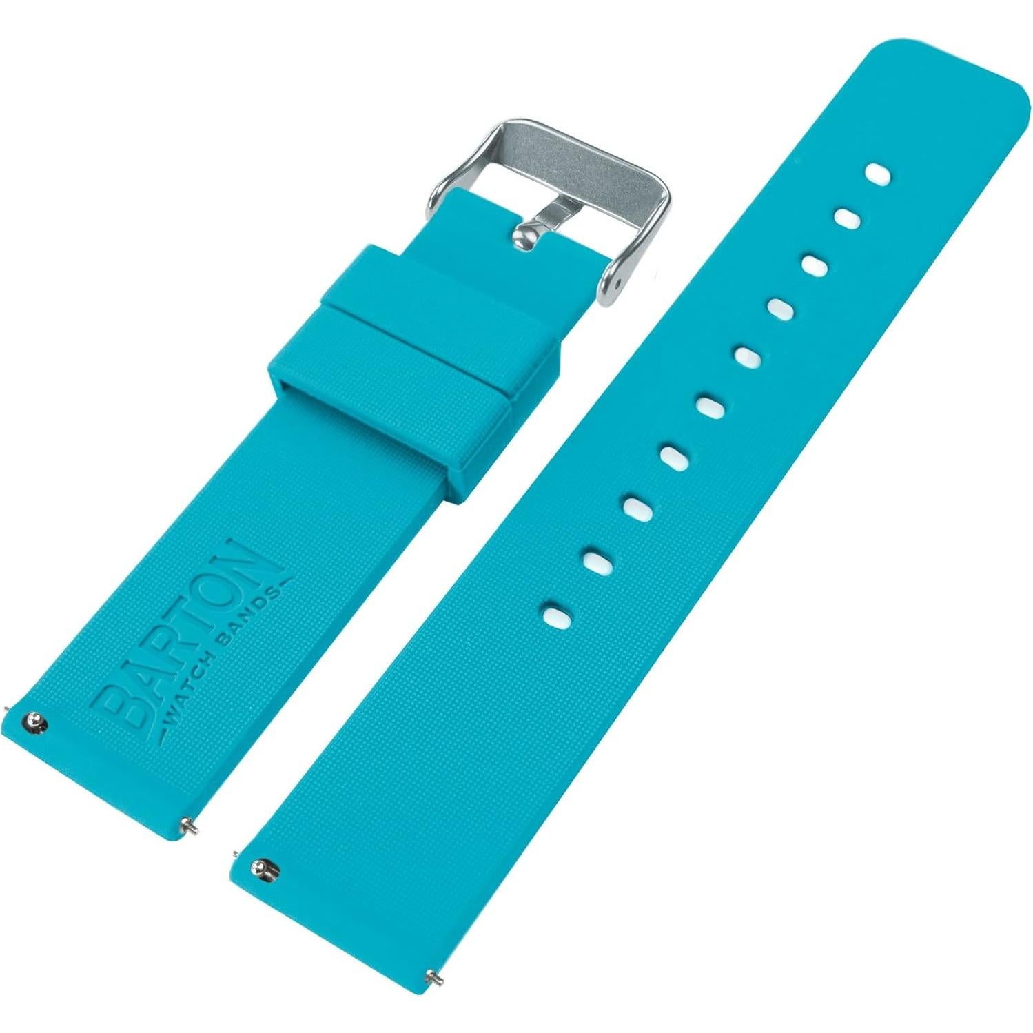 Correa de Reloj Barton Silicona Suave 16mm Azul Aqua