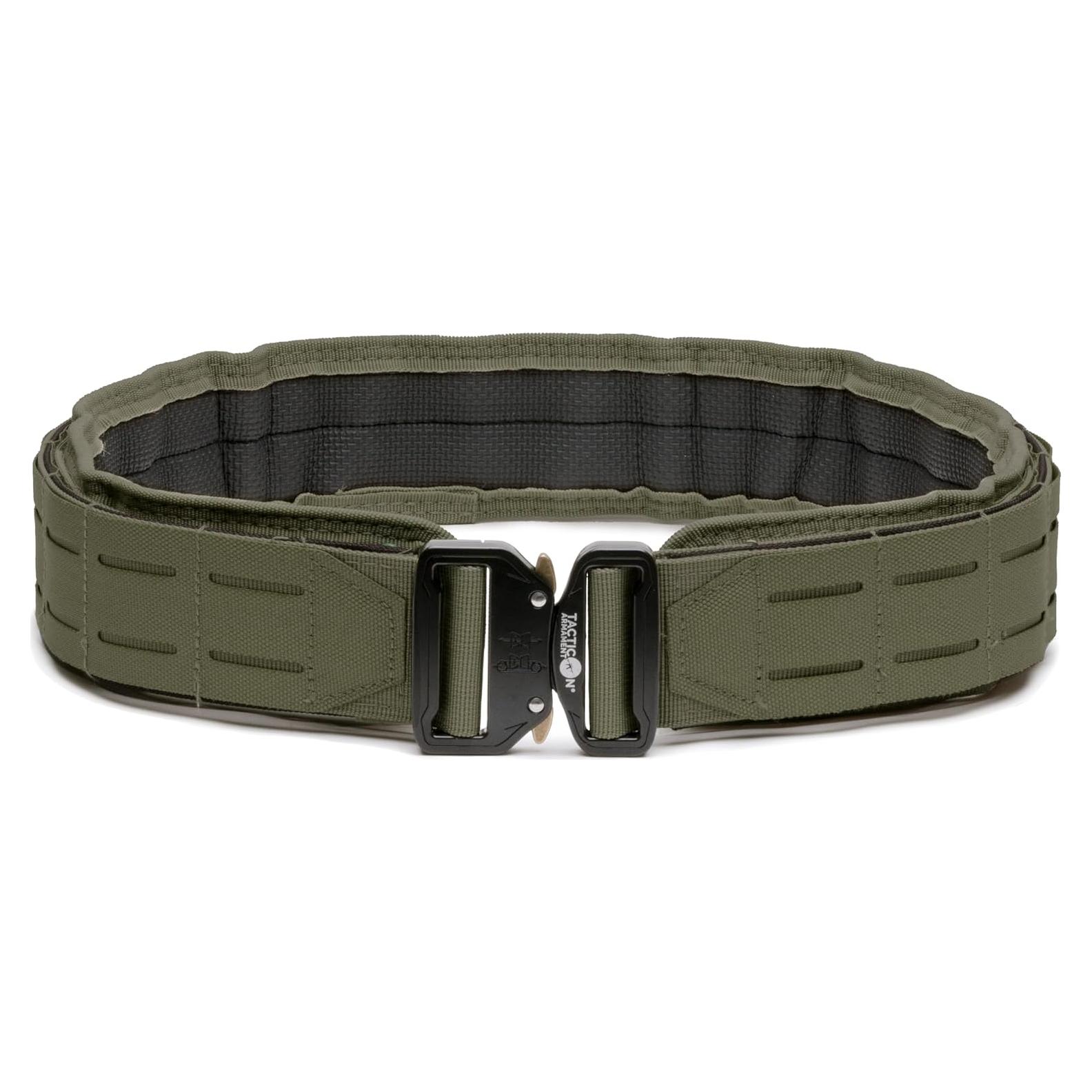 Cinturón Táctico Tacticon | Nylon Acolchado Verde Oliva