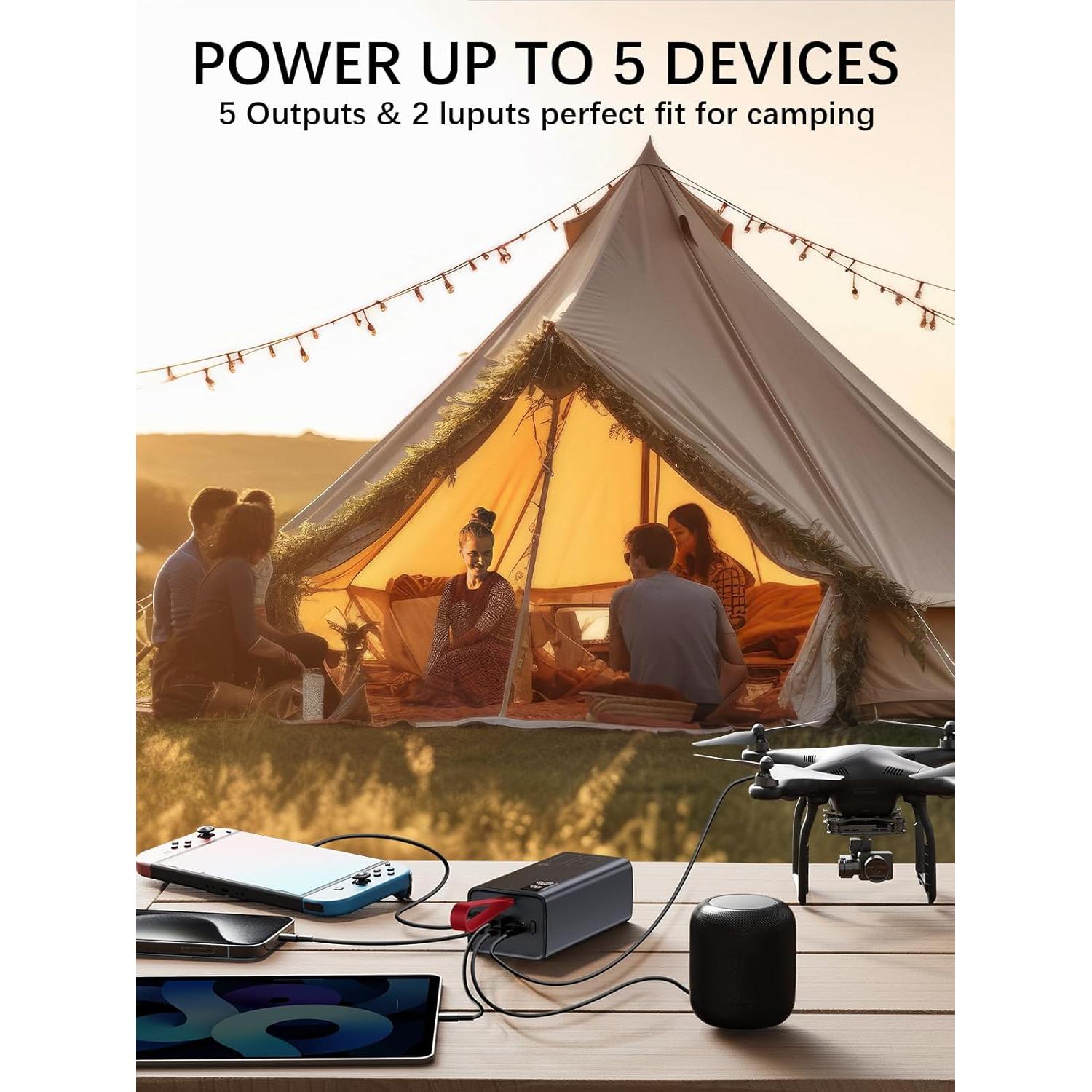 Power Bank 90000mAh Extra High Capacity Portable Charger, Fast Charging 30W PD & QC 3.0, USB-C Battery Pack 5 Output 2 Input with LED Display for Phone Tablet Headset Smartwatch Camping Travel