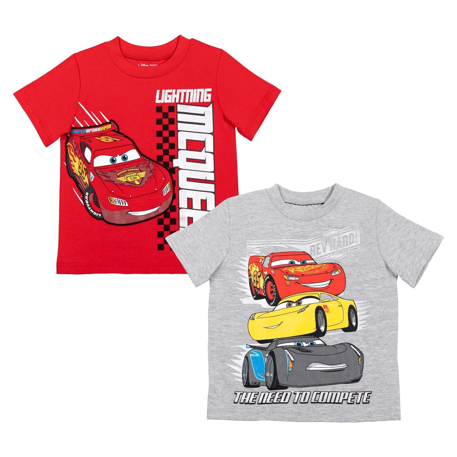 Paquete 2 camisetas Disney Pixar Cars para niños 18 meses - 16 años