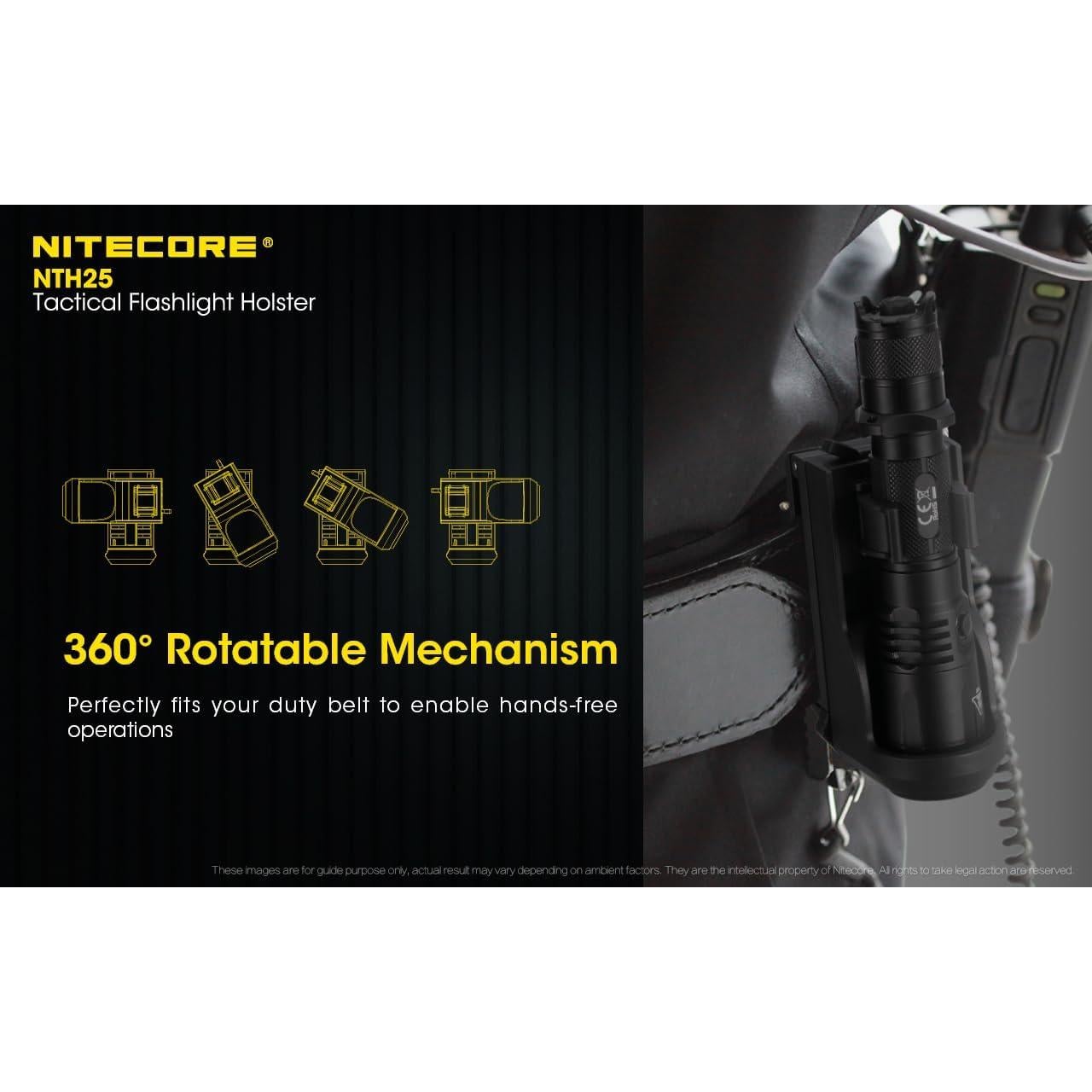 Funda Rotativa Nitecore NTH25 para Linternas Tácticas