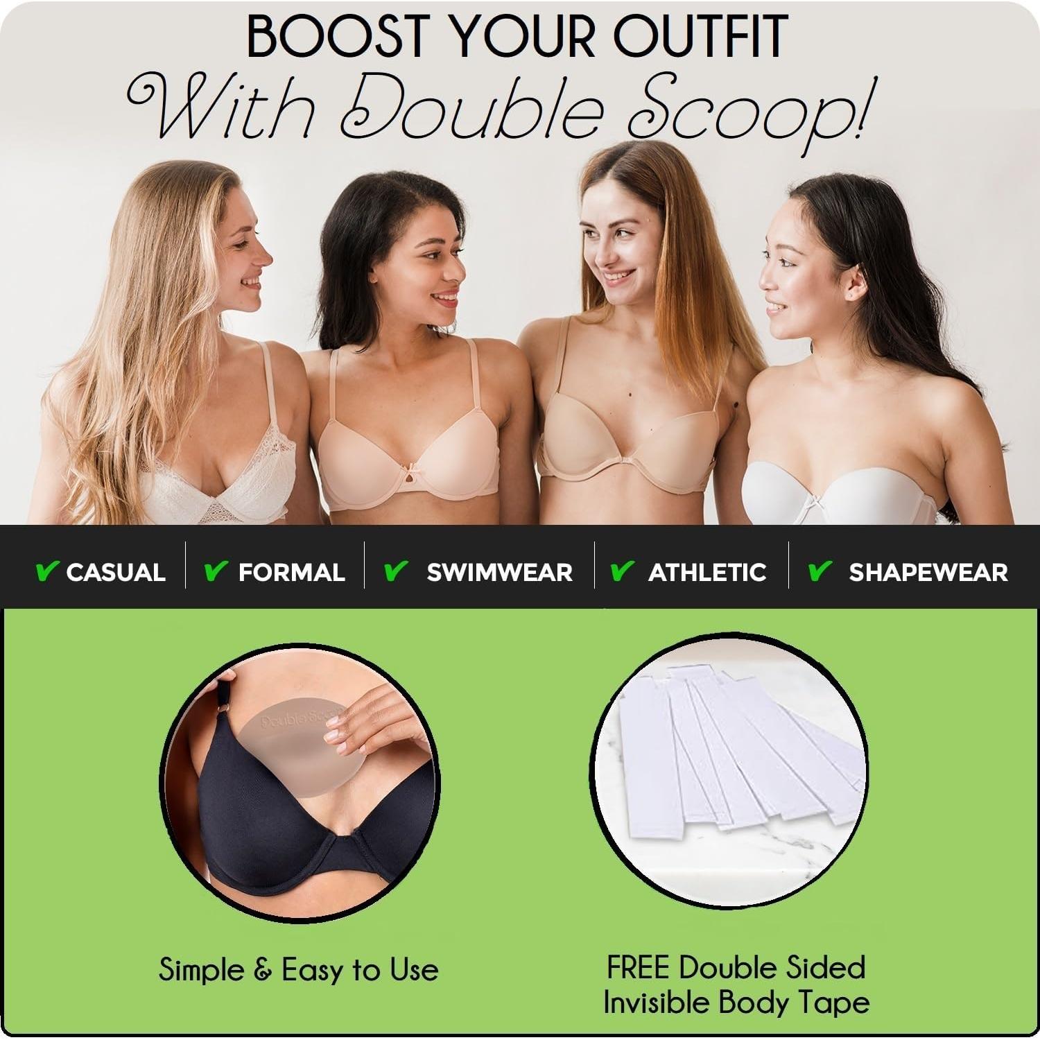 Inserts Push Up Double Scoop® Talla C con Tiras Adhesivas