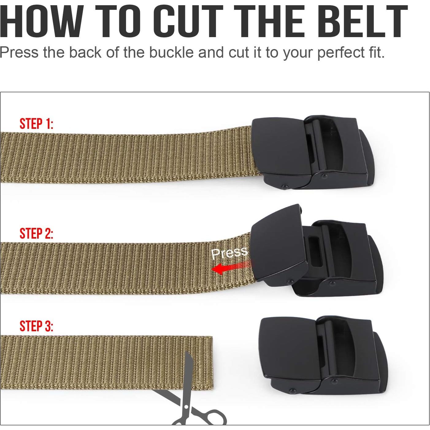 Cinturón Táctico SUOSDEY Nylon Militar Ajustable 101.6 cm