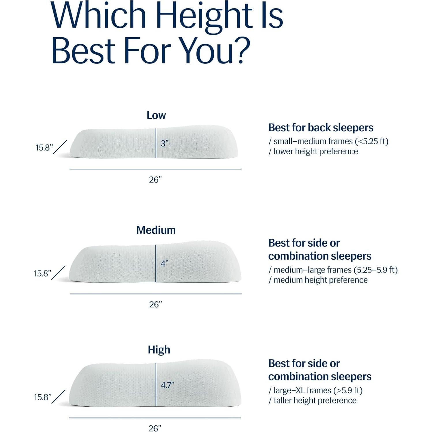 REST® Evercool® Cooling Pillow, Set of 2, Instant Cool-to-Touch Shell Fabric & Breathable Silicone Sponge Core for All-Night Temperature Regulation & Ergonomic Support, Low Height, Arctic White