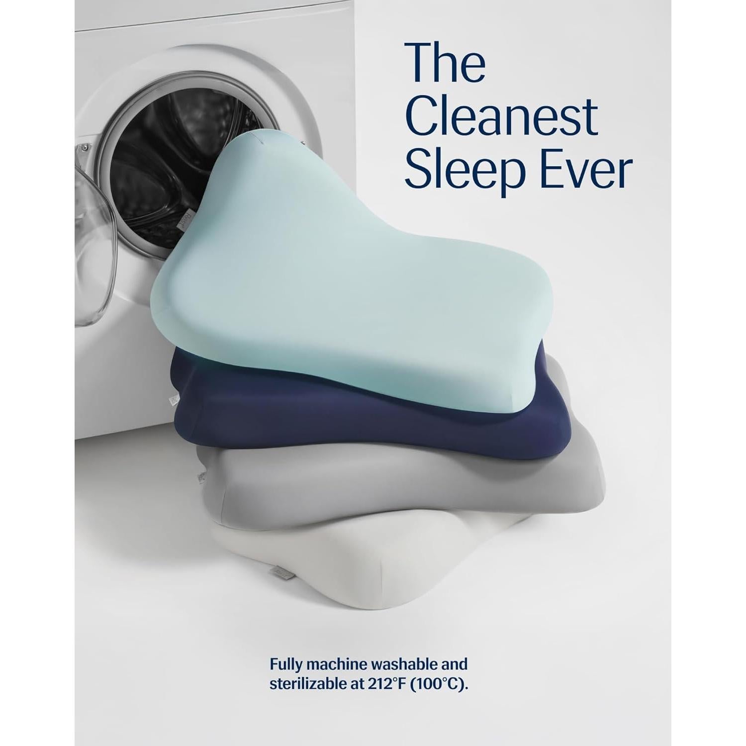 REST® Evercool® Cooling Pillow, Set of 2, Instant Cool-to-Touch Shell Fabric & Breathable Silicone Sponge Core for All-Night Temperature Regulation & Ergonomic Support, Low Height, Arctic White