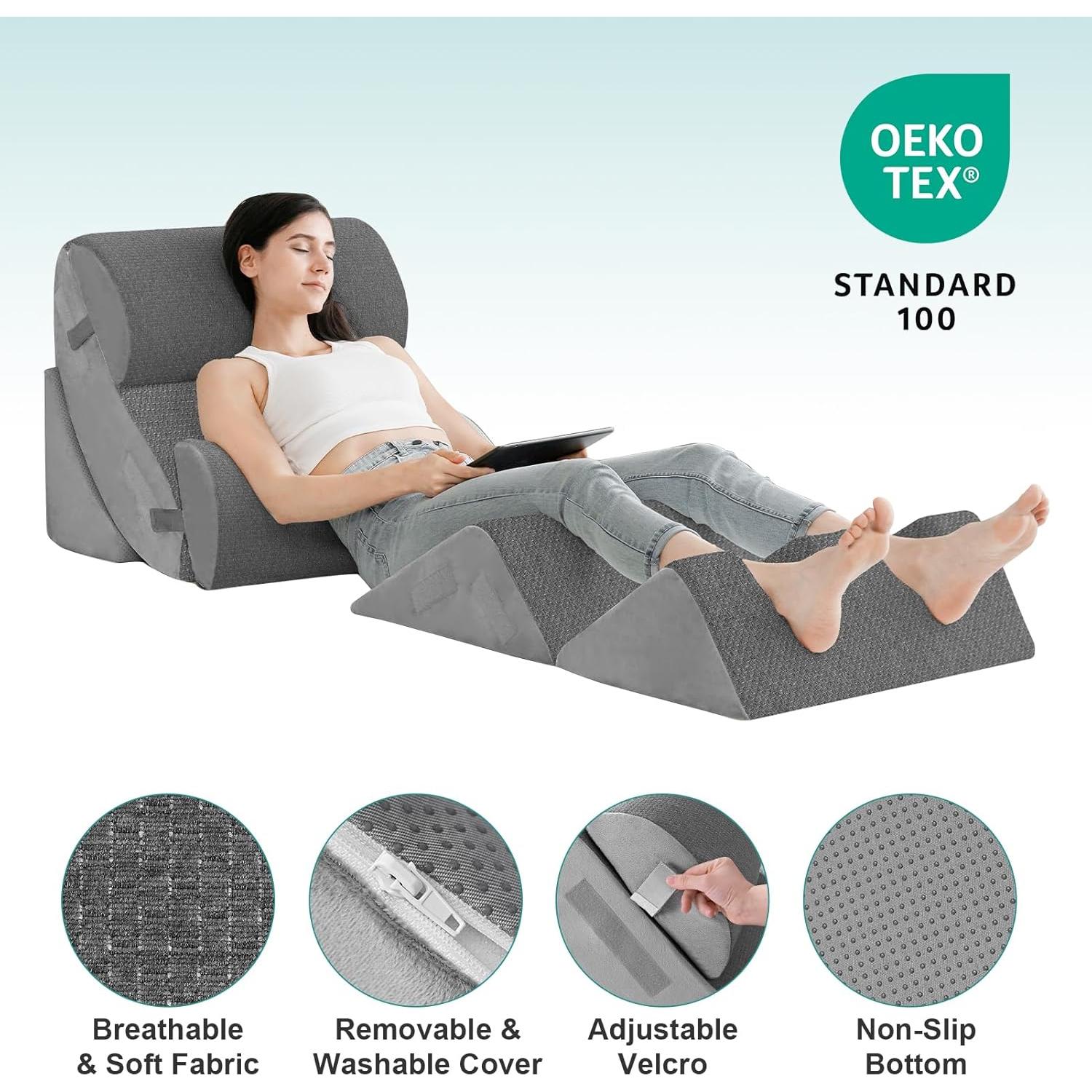 Hansleep Almohadas Wedge Ortopédicas 6 Piezas Espuma Viscoelástica