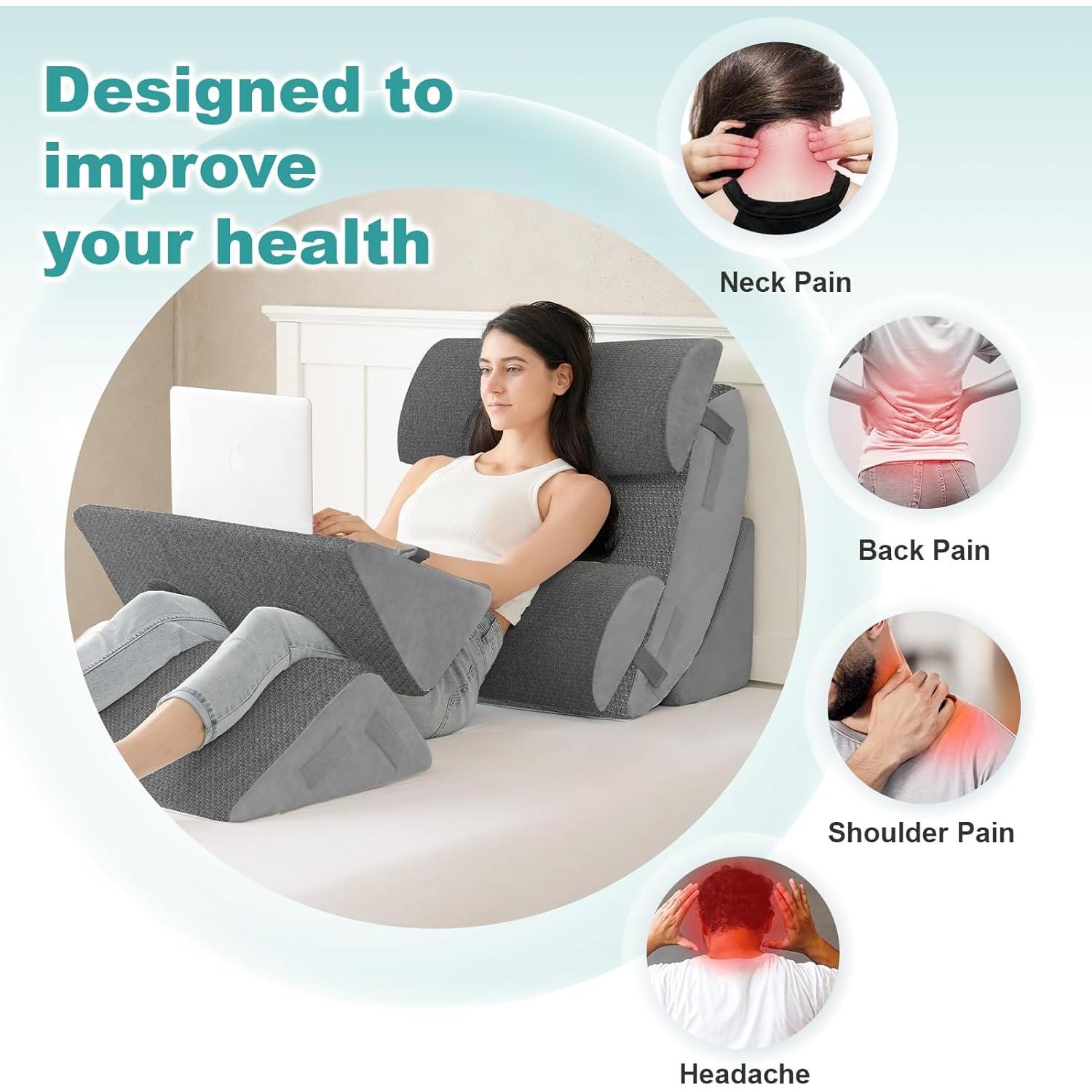 Hansleep Almohadas Wedge Ortopédicas 6 Piezas Espuma Viscoelástica