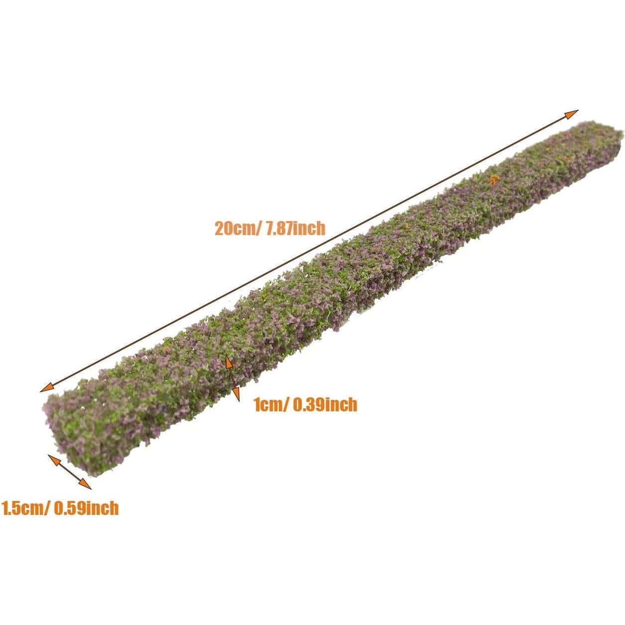 Cayway 10 Pcs Miniature Shrub Strips 7.9 Inches Static Shrub Vegetation Groups Bush Model Groups Bush Model Static Scenery Model Aritificial Plants for DIY Diorama Garden Scenery Landscape