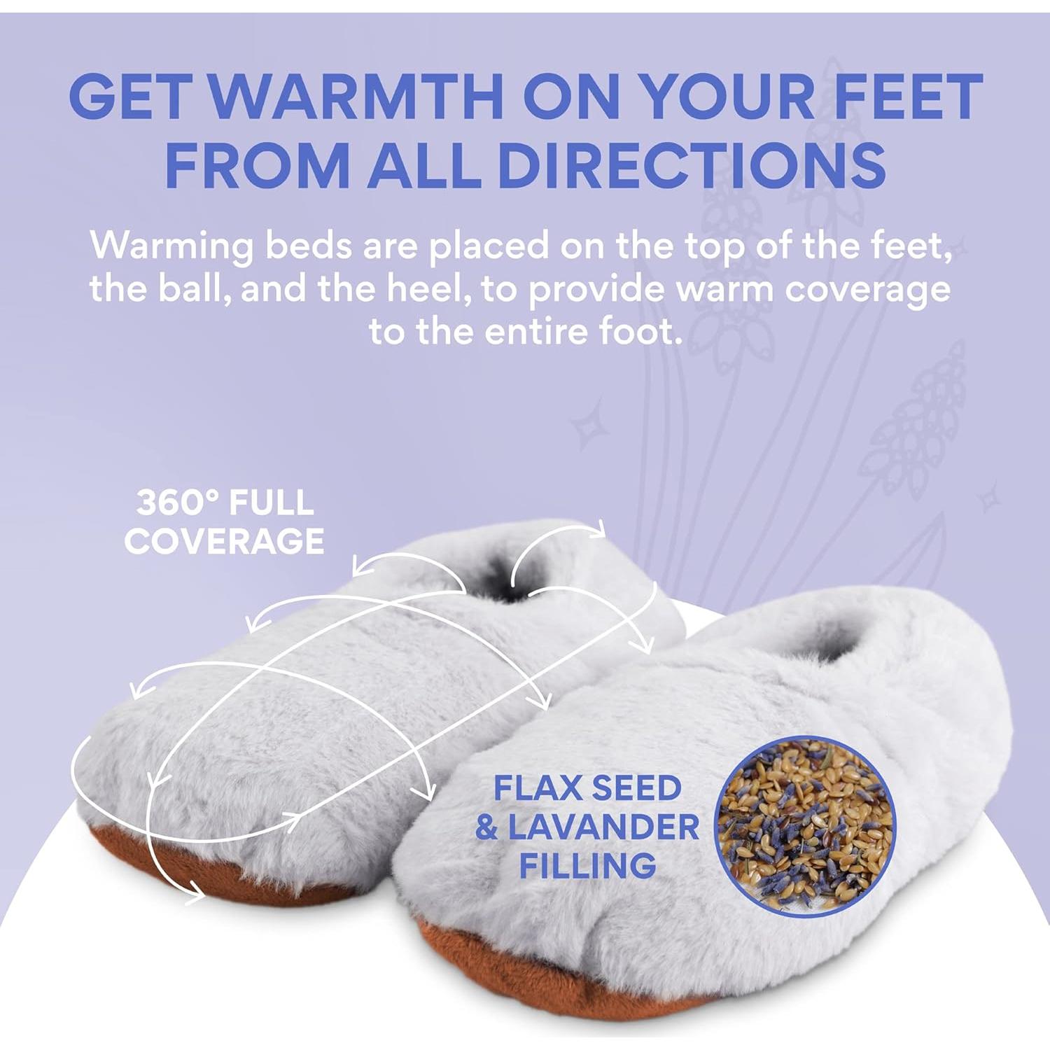 Microwavable Slippers - Heated Booties for Women and Men | Microwave Heated Foot Warmers