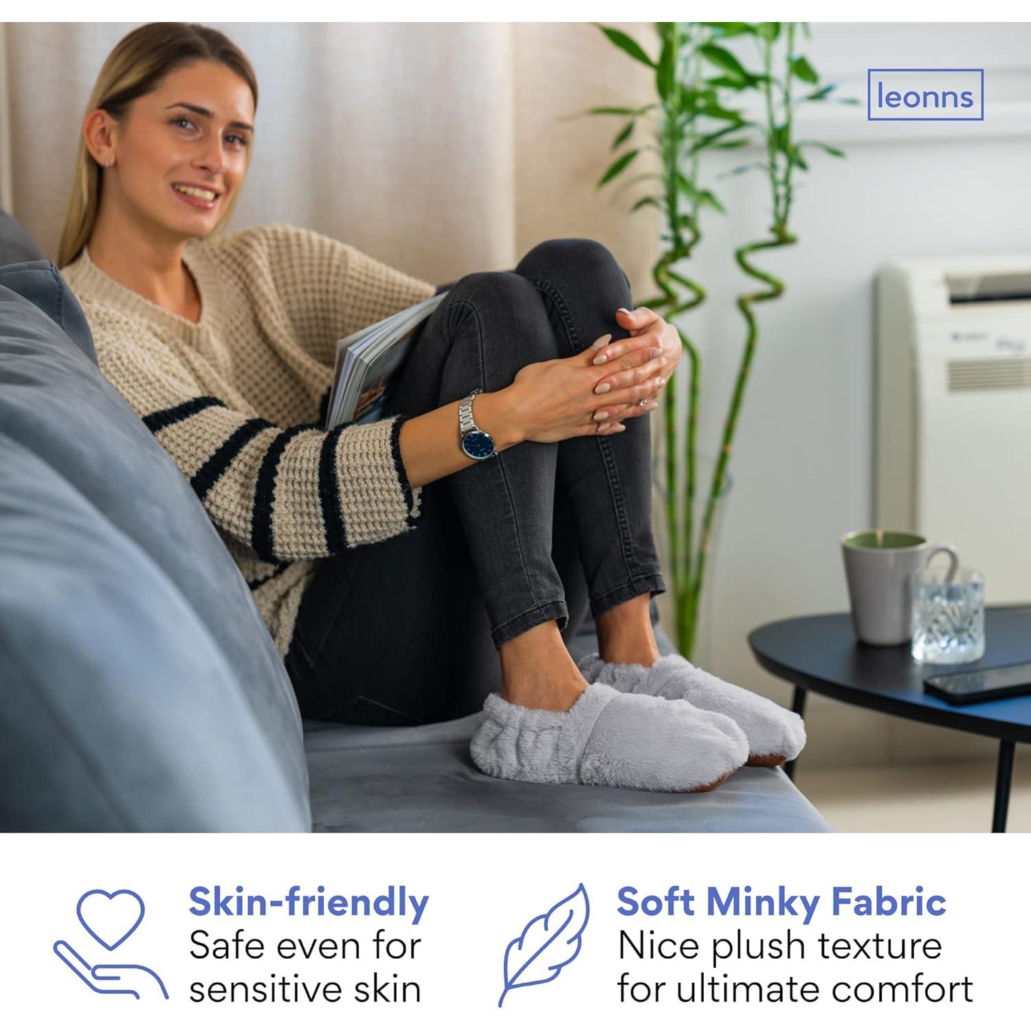 Microwavable Slippers - Heated Booties for Women and Men | Microwave Heated Foot Warmers