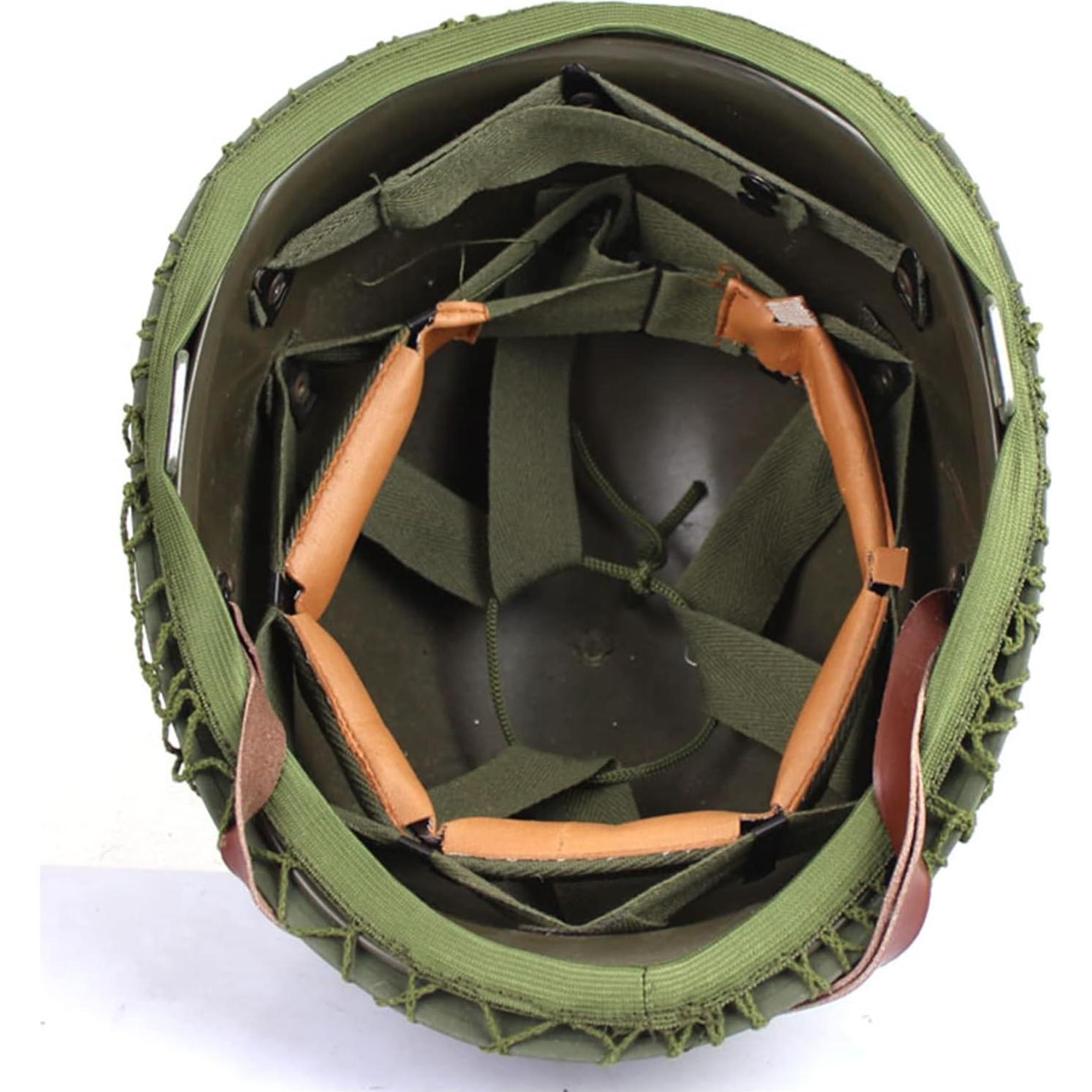 Casco de acero M1 SYLPHID Verde con red y cinturón