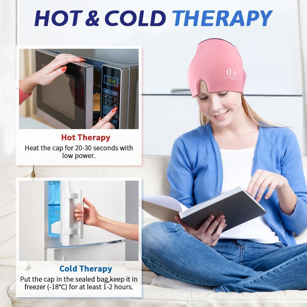 Gorro de Alivio de Migraña Conbella - Terapia Fría y Caliente