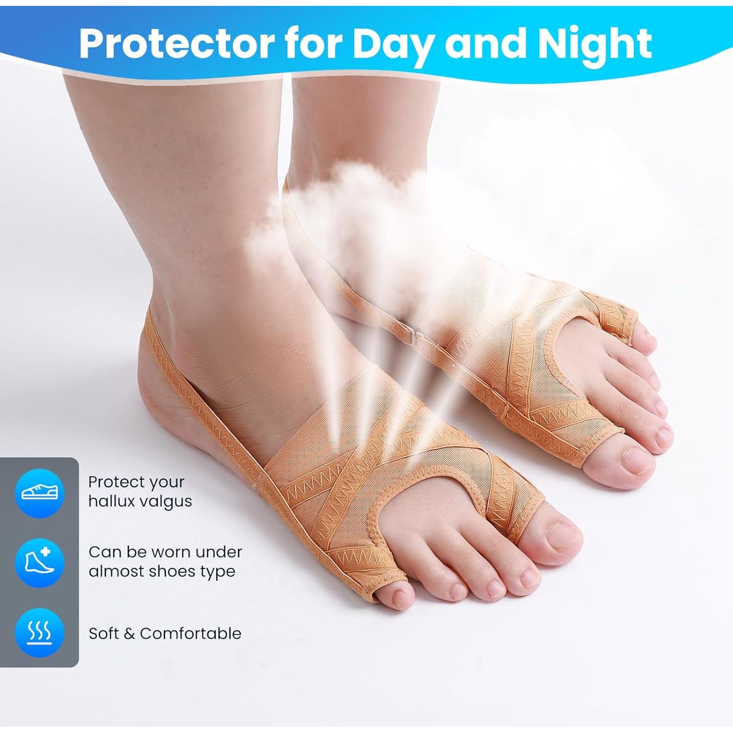 Bunion Corrector for Women and Men,Union Relief Protector Guards for the Thumb and Little Toe,Toe Corrector for Left and Right Foots, 1 Pair(S)