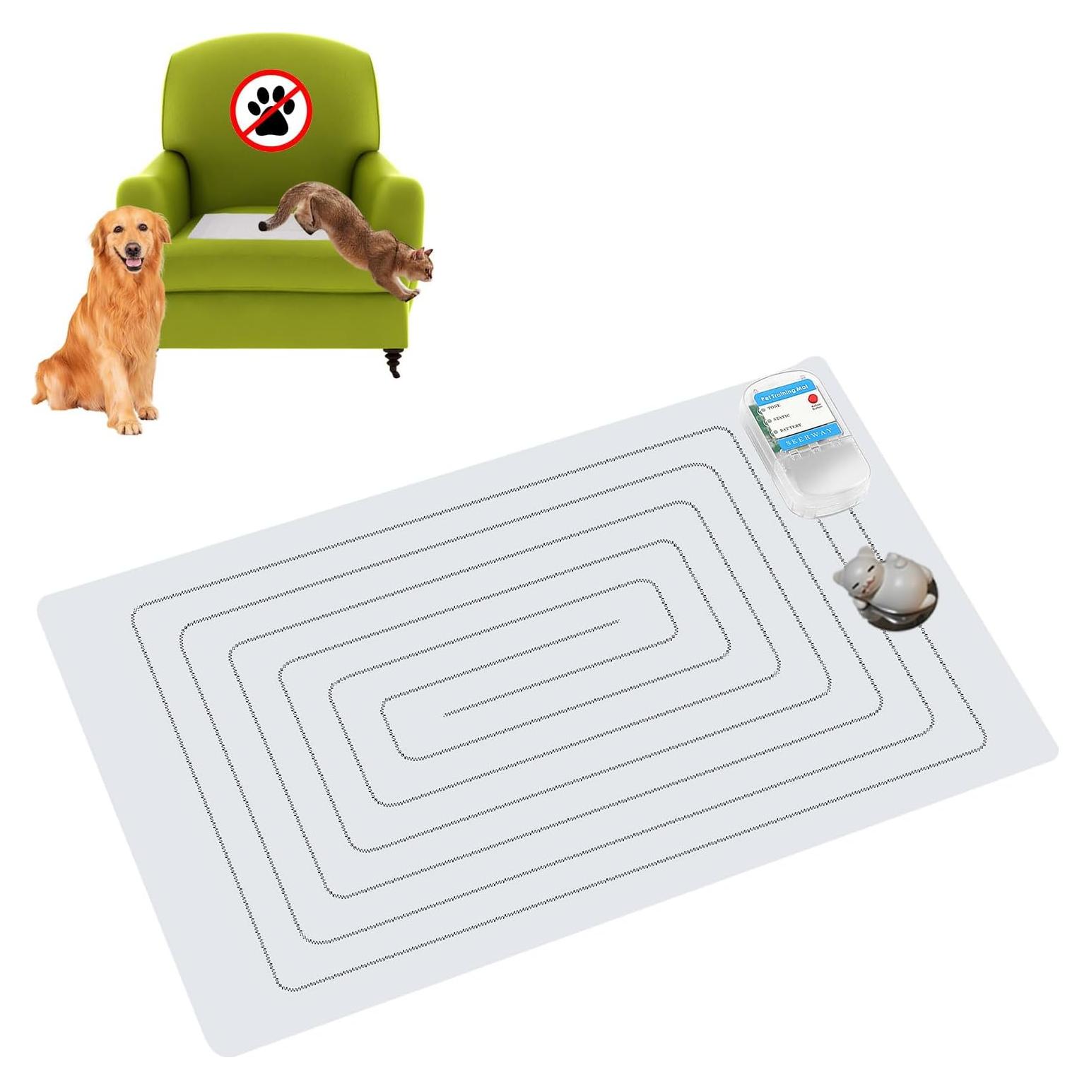 Alfombra de Choque para Mascotas SEERWAY 56x35.5 cm con Probador