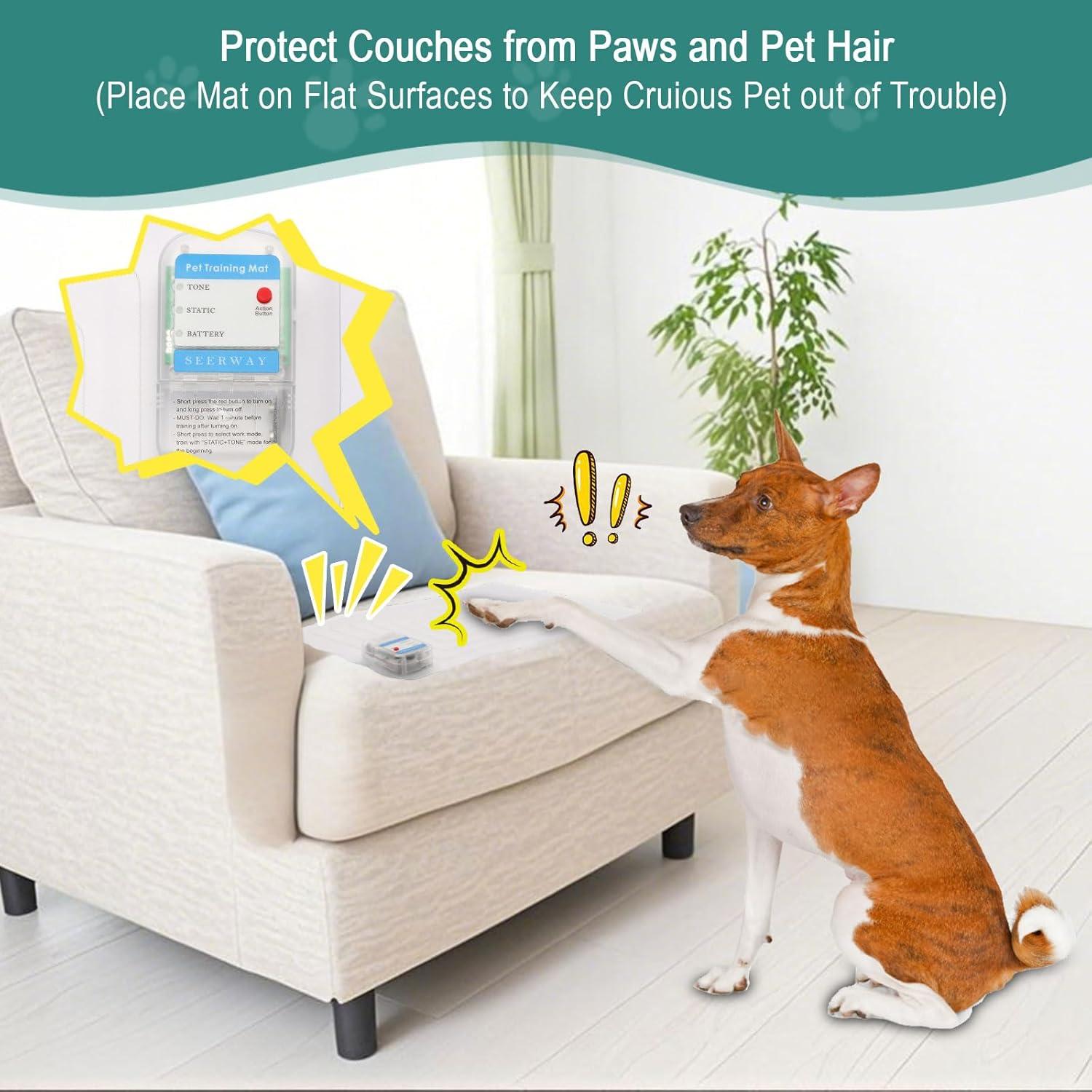 Alfombra de Choque para Mascotas SEERWAY 56x35.5 cm con Probador
