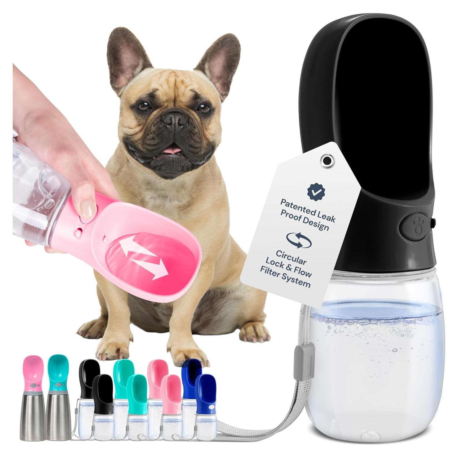 Botella de Agua para Perros MalsiPree 355 ml a Prueba de Fugas