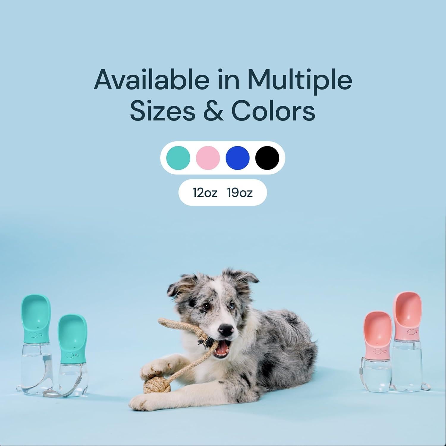 Botella de Agua para Perros MalsiPree 355 ml a Prueba de Fugas