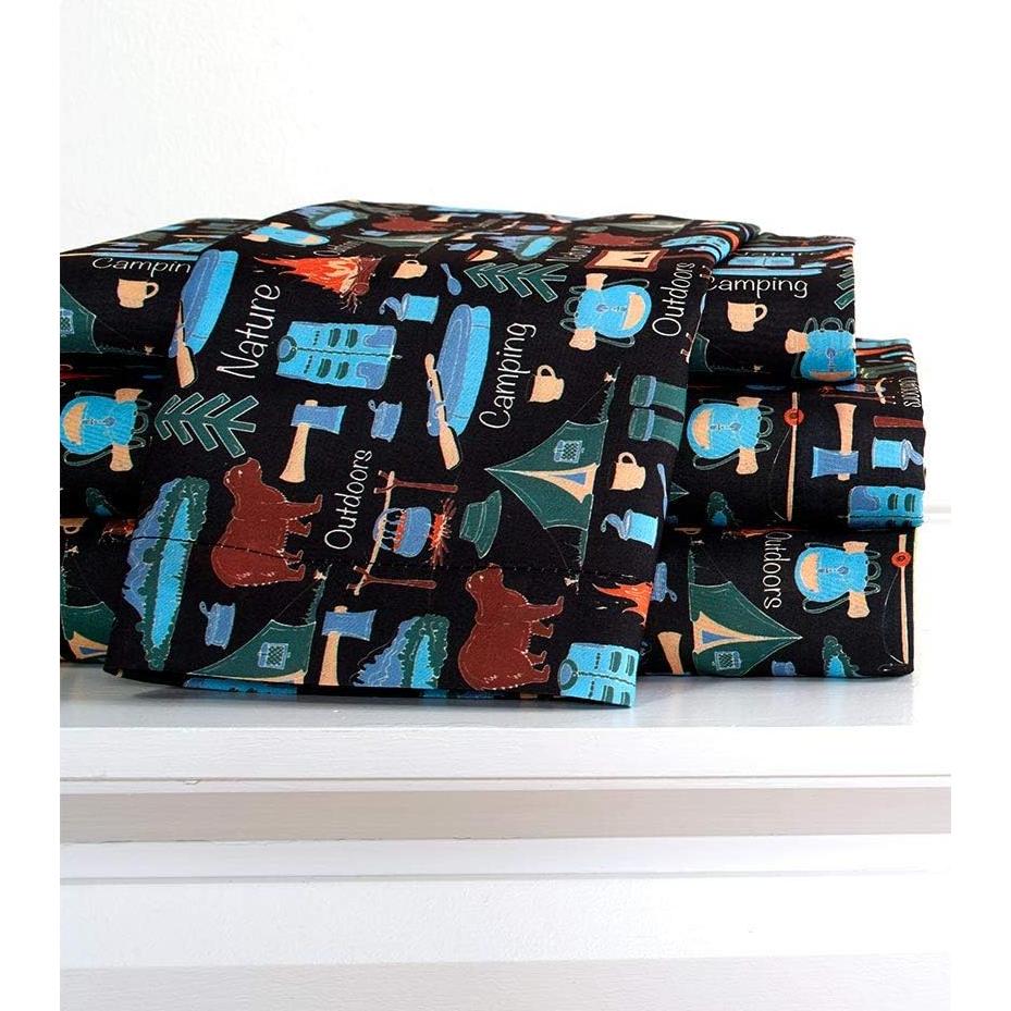 Juego de Sábanas Twin The Lakeside Collection Camping Retro