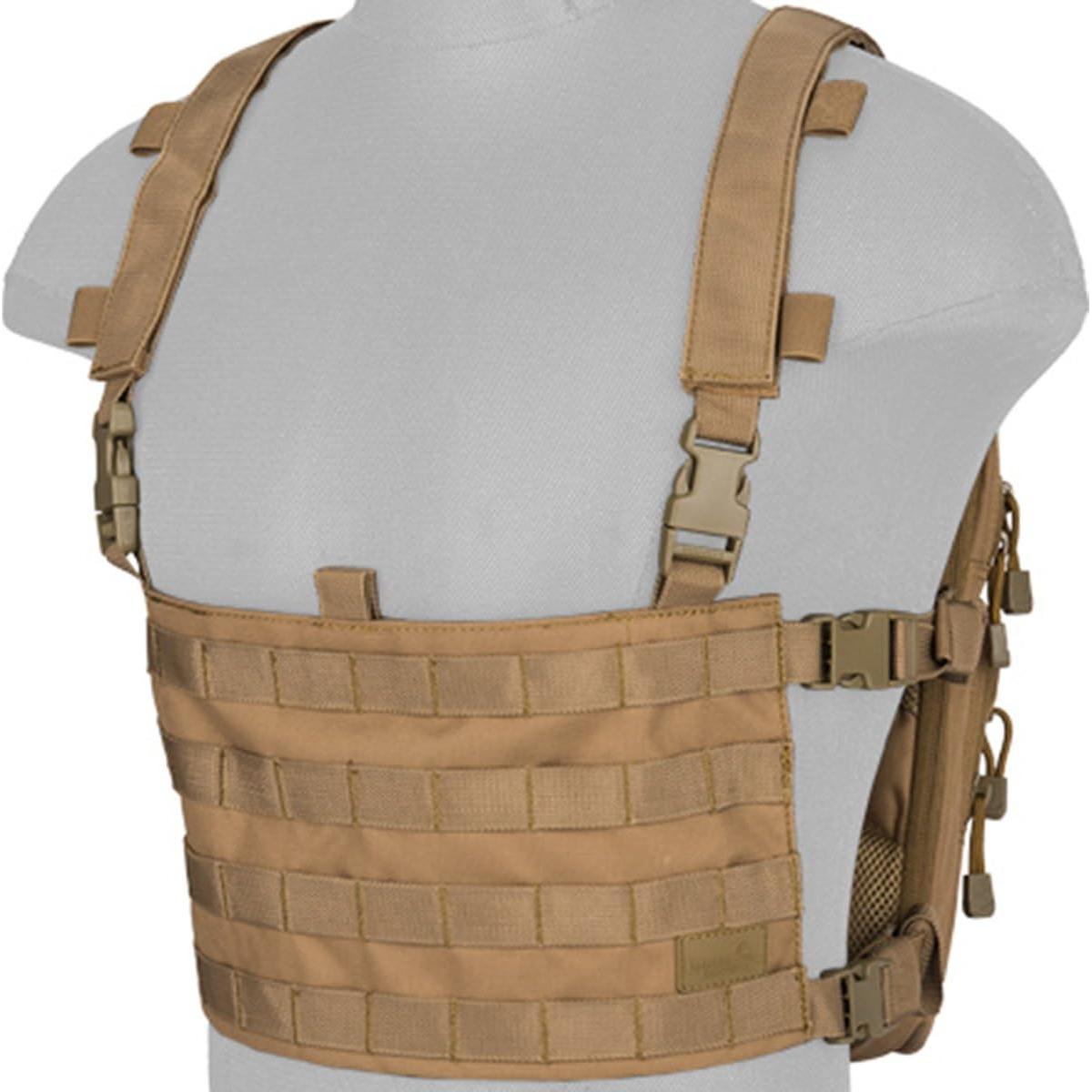 Lancer Tactical Chaleco Táctico y Mochila Caqui 1000D