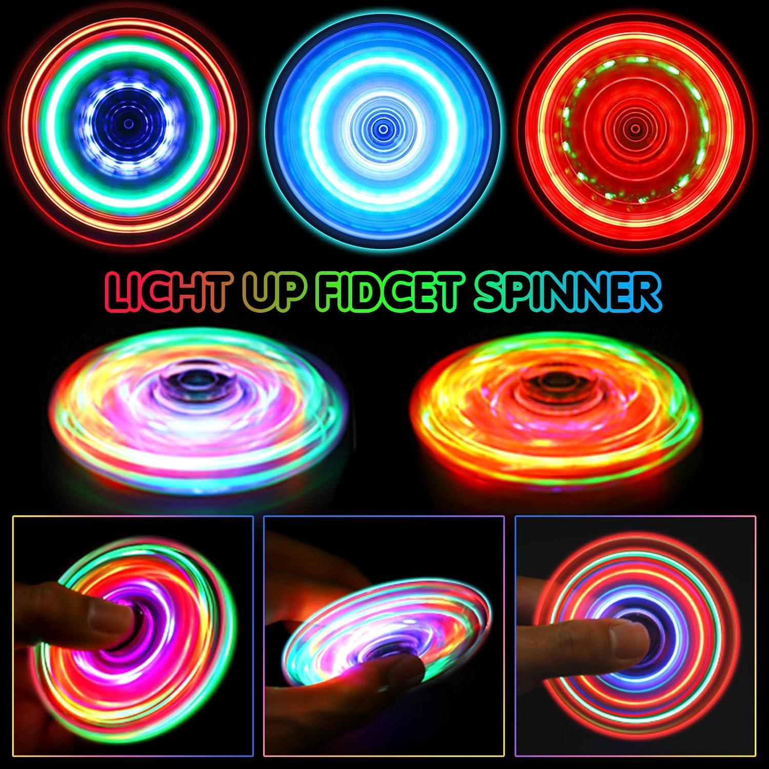 Fidget Spinner LED Gigilli Azul para Niños y Adultos 7.4cm