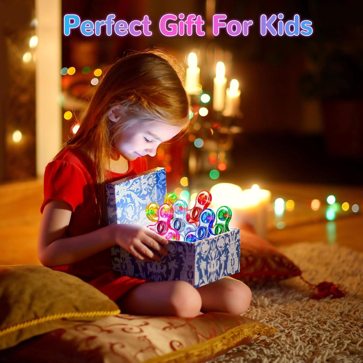 Fidget Spinner LED Gigilli Azul para Niños y Adultos 7.4cm