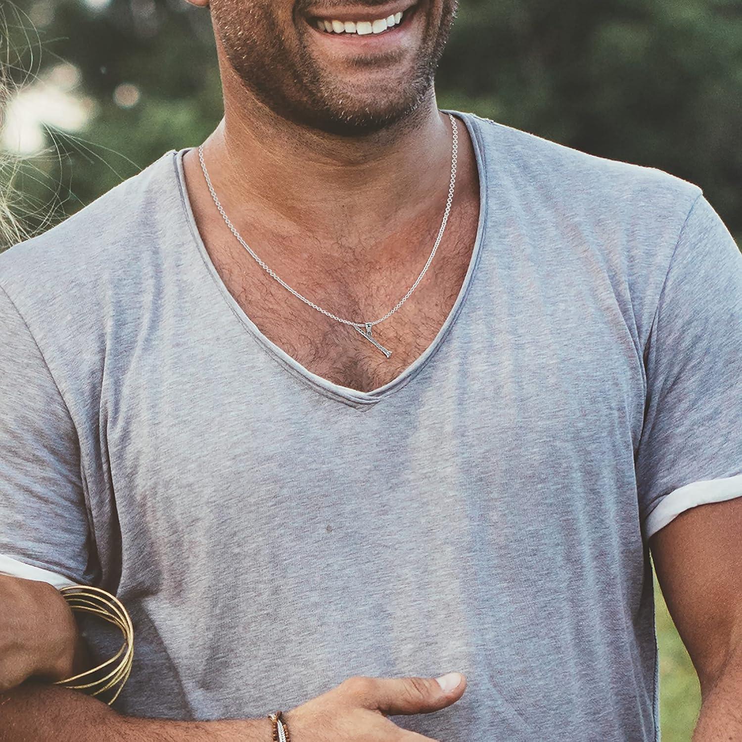 Collar de Plata .925 Clarinete con Cadena de 40,64 cm