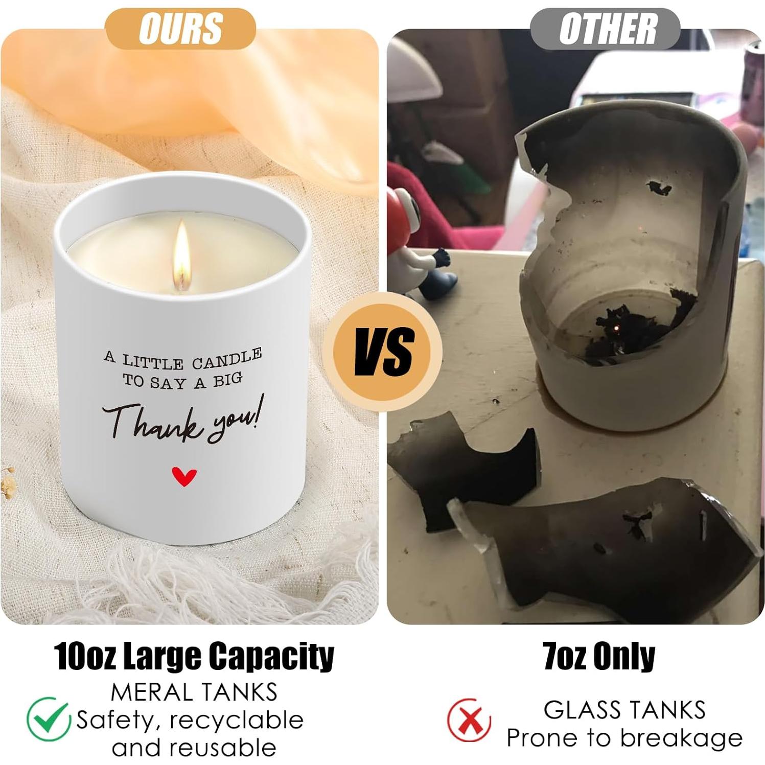 Thank You Gifts for Women, 10OZ Thank You Candle for Coworker Boss Supervisor Manager Mentor, Thank You Appreciation Gifts for Teacher Hostess Friend Women, Scented Soy Candle