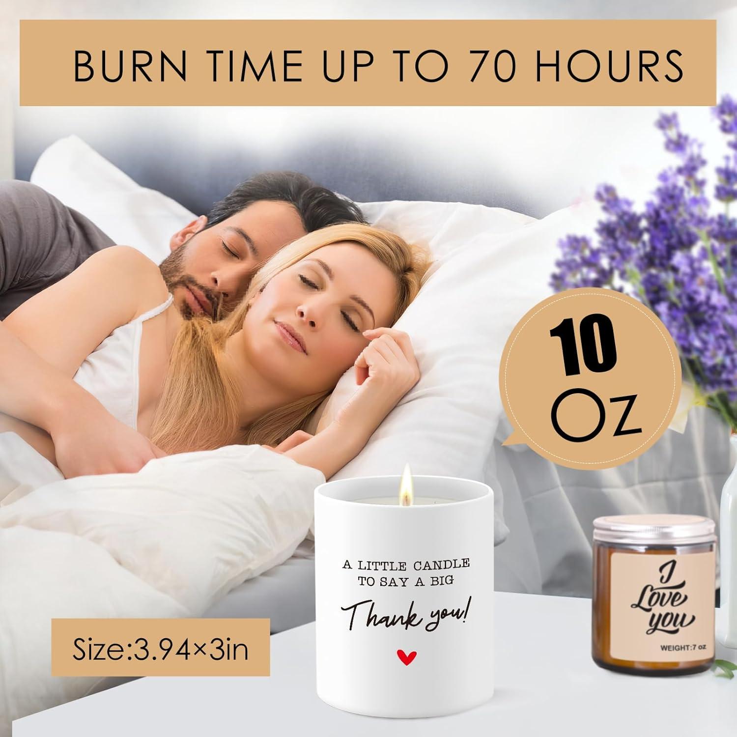 Thank You Gifts for Women, 10OZ Thank You Candle for Coworker Boss Supervisor Manager Mentor, Thank You Appreciation Gifts for Teacher Hostess Friend Women, Scented Soy Candle