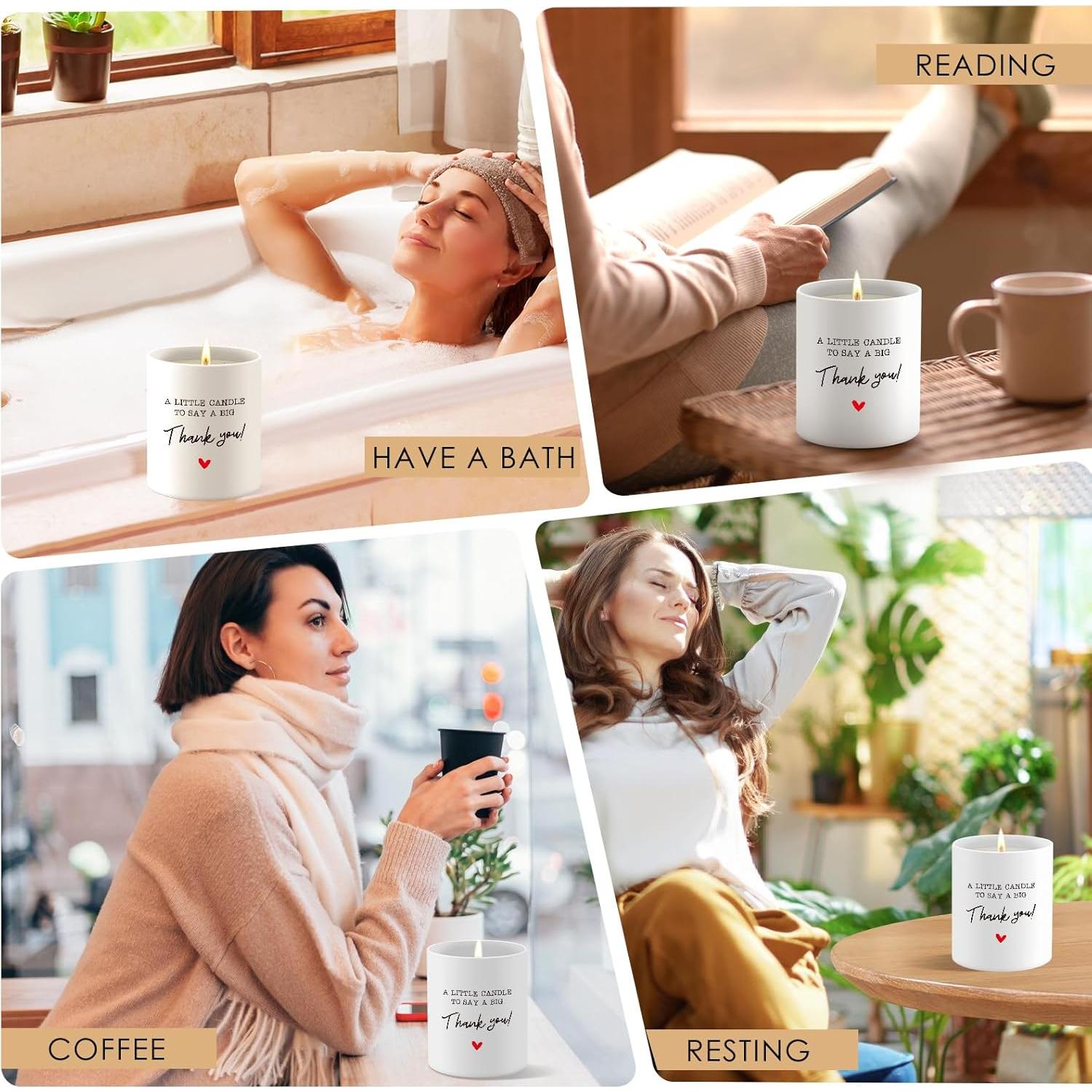 Thank You Gifts for Women, 10OZ Thank You Candle for Coworker Boss Supervisor Manager Mentor, Thank You Appreciation Gifts for Teacher Hostess Friend Women, Scented Soy Candle