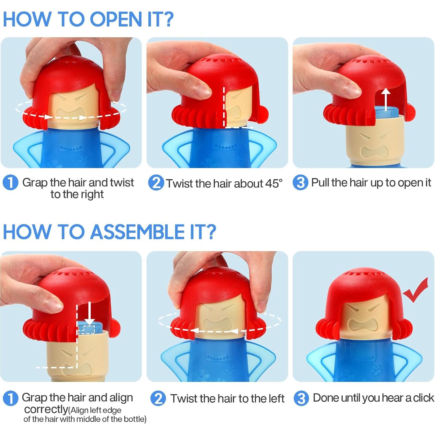 Limpiador de Vapor para Microondas Spardar Angry Mama - 2 Piezas