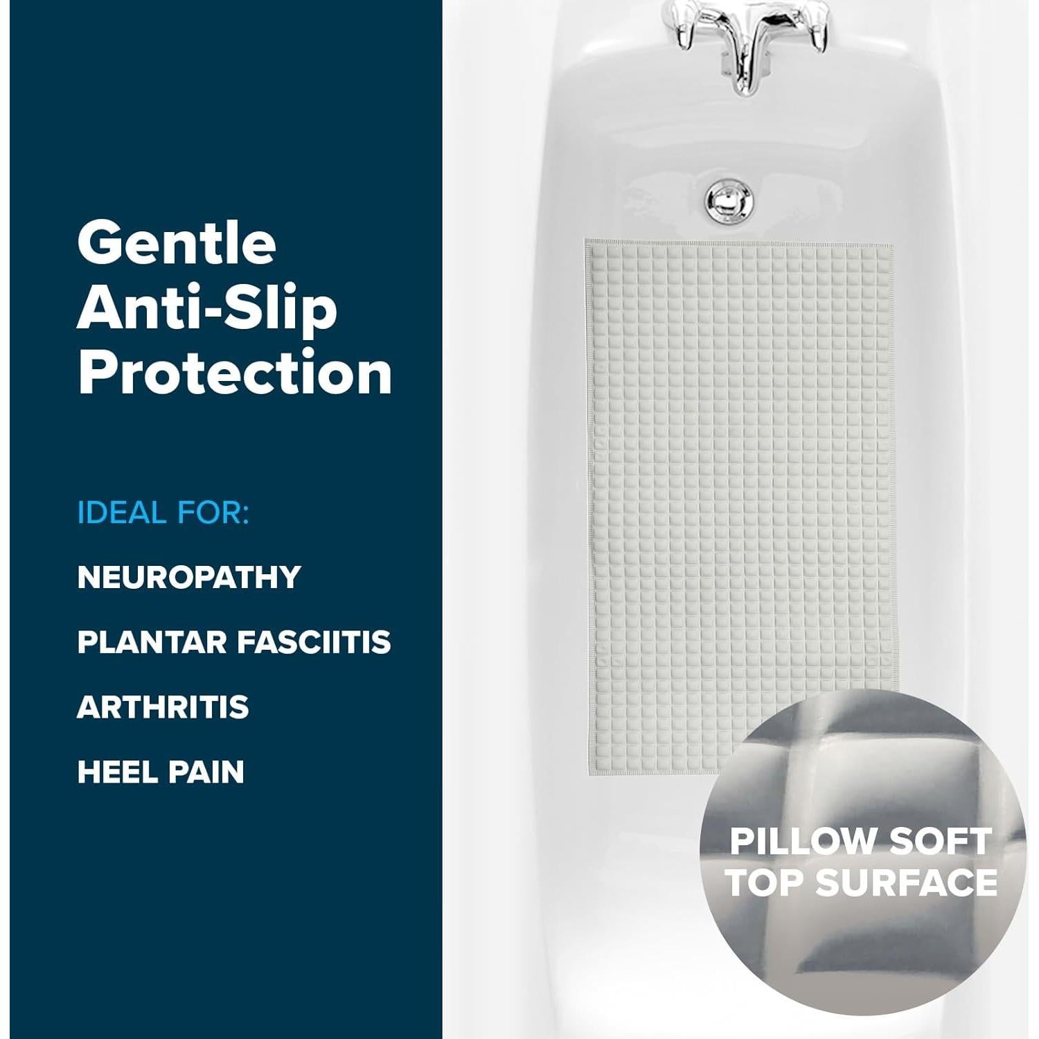 Tapete de Baño Antideslizante SlipX Solutions 68.6x39.4cm Crema