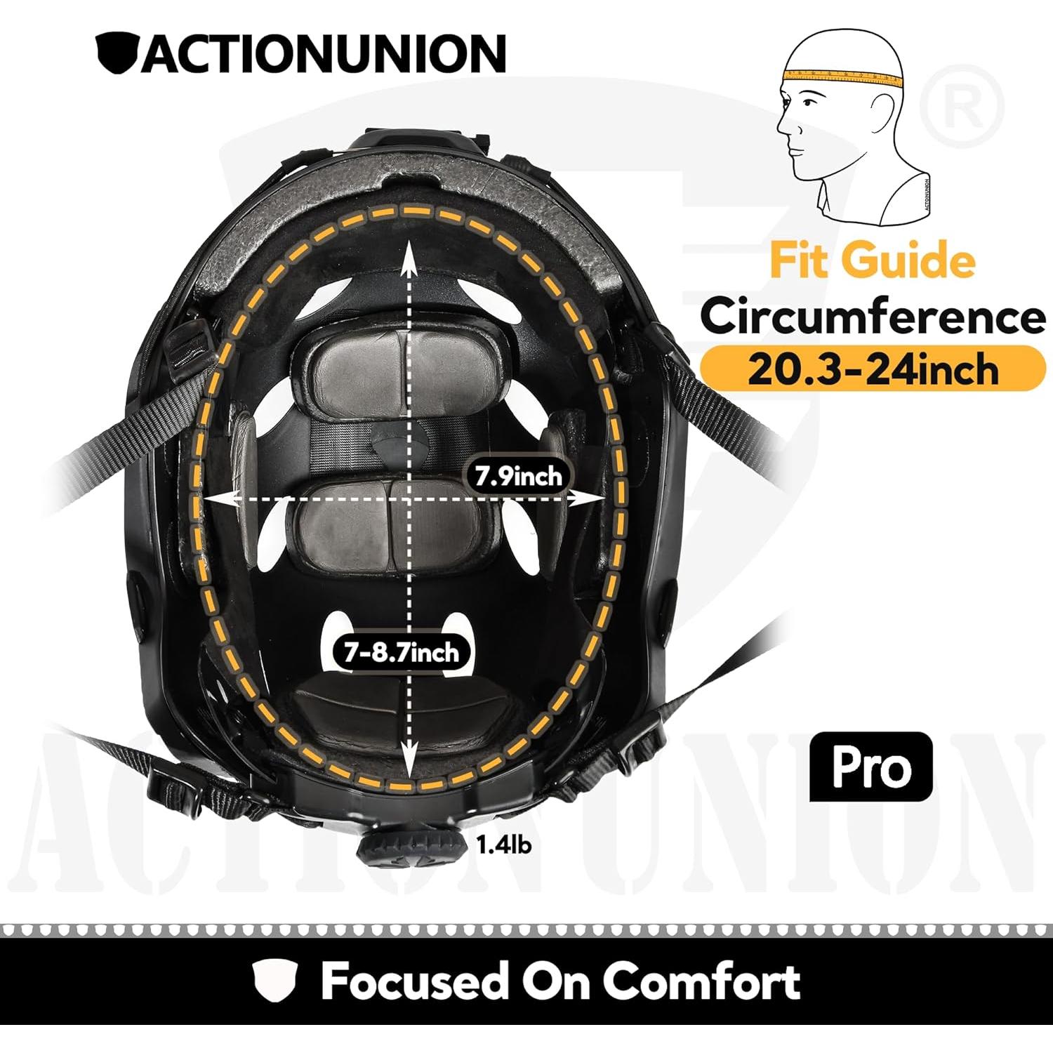 Casco Táctico ACTIONUNION PJ para Airsoft y Paintball