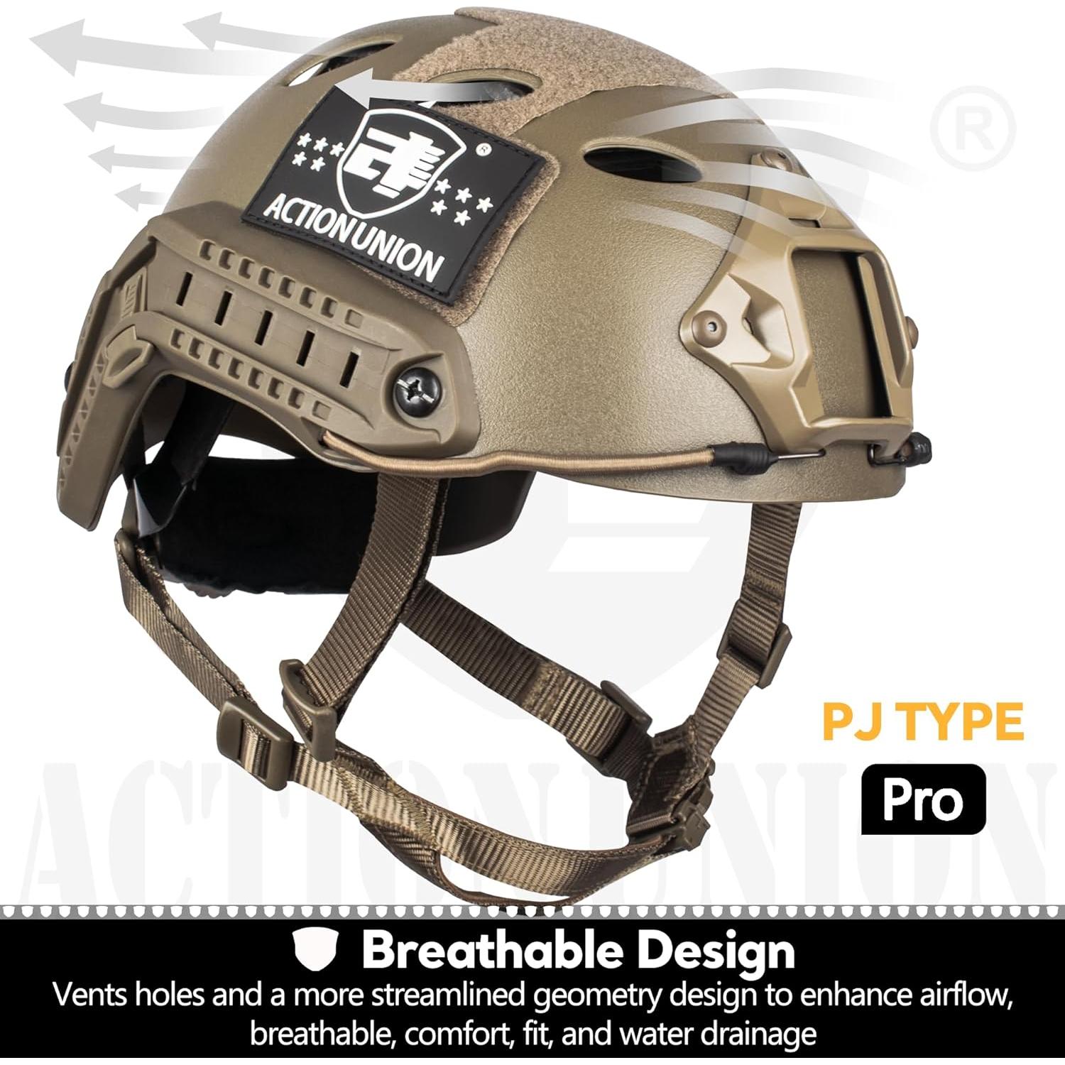 Casco Táctico ACTIONUNION PJ para Airsoft y Paintball