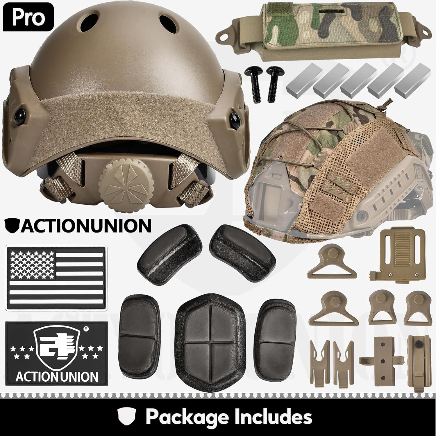 Casco Táctico ACTIONUNION PJ para Airsoft y Paintball