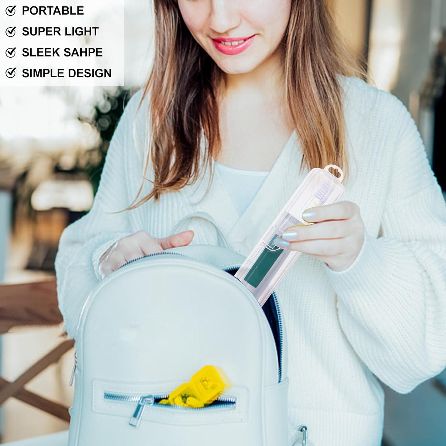 Estuche de Viaje para Cepillos de Dientes Yeeco 2 Piezas 20x4.7cm