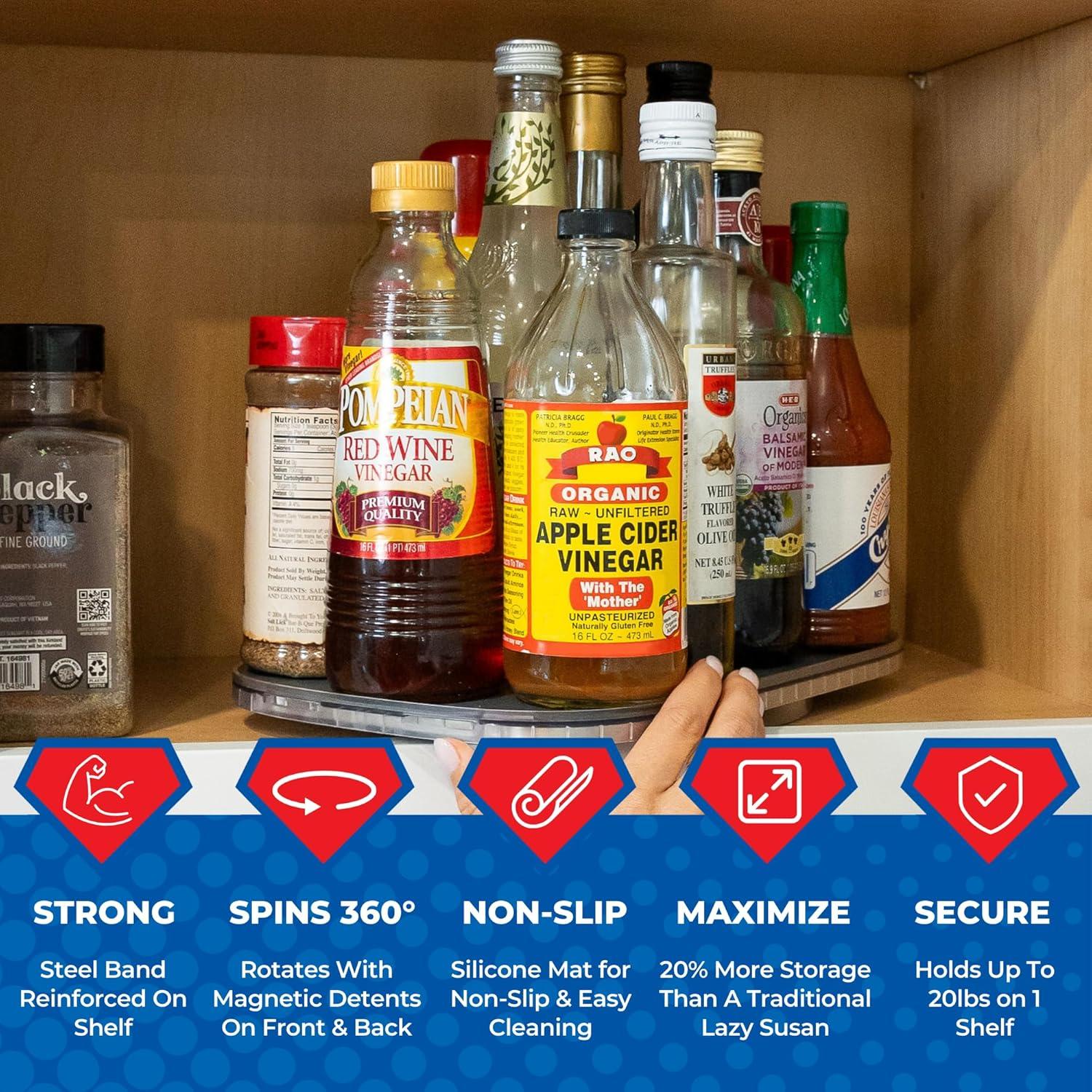 Organizador Rotatorio Mighty Susan Sidekick 28 cm - Soporta 13.6 kg