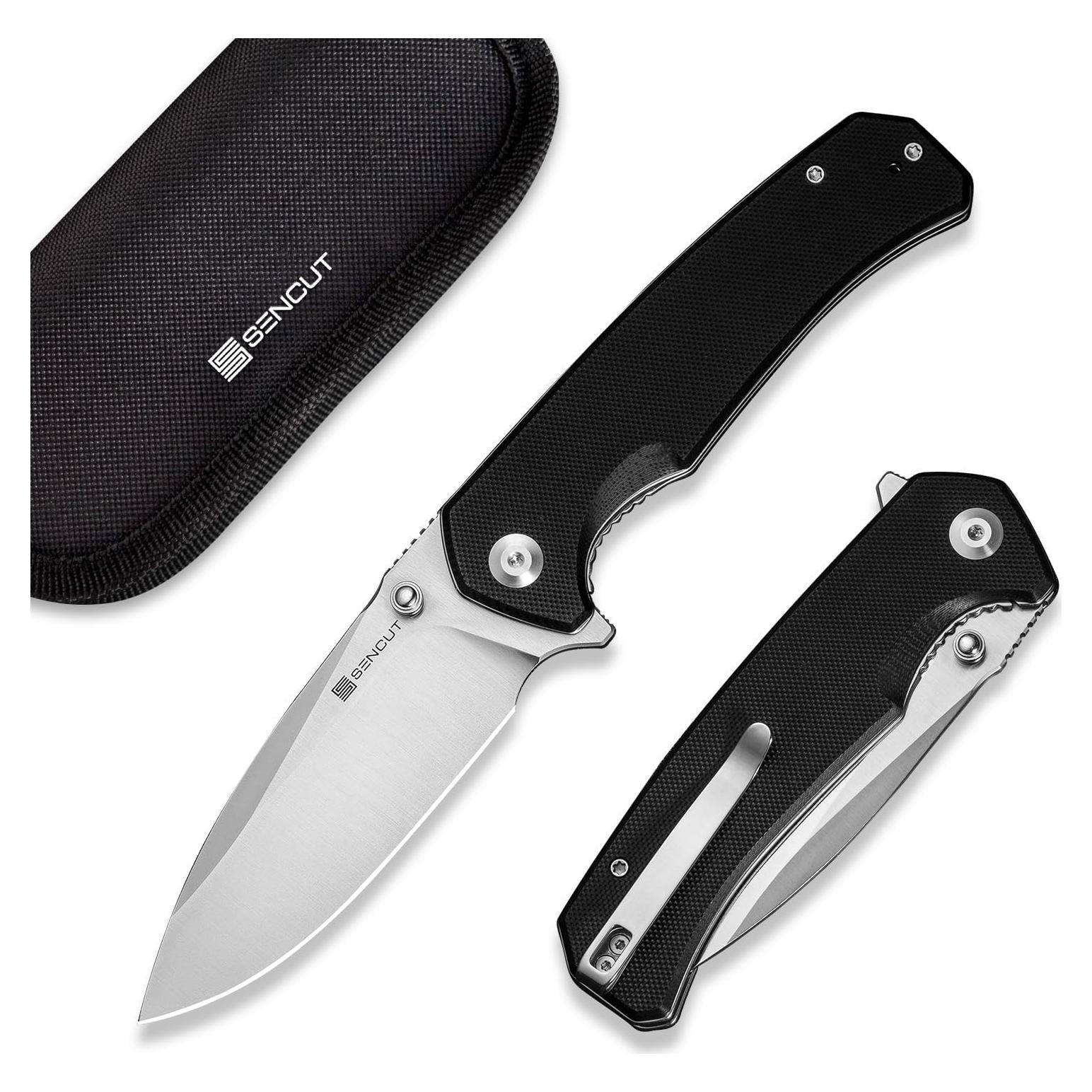 Cuchillo de bolsillo SENCUT Skarnax 9.6 cm G10 Negro EDC