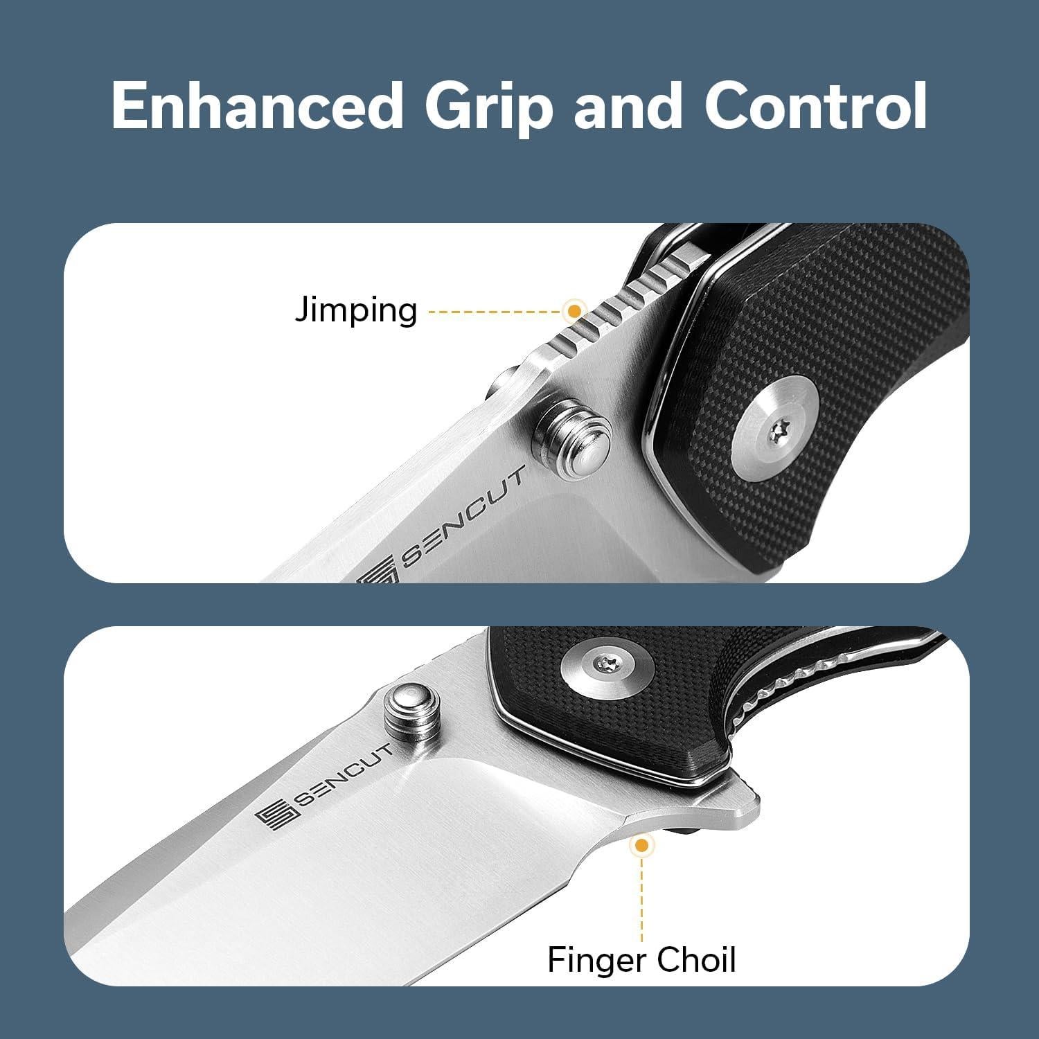 Cuchillo de bolsillo SENCUT Skarnax 9.6 cm G10 Negro EDC